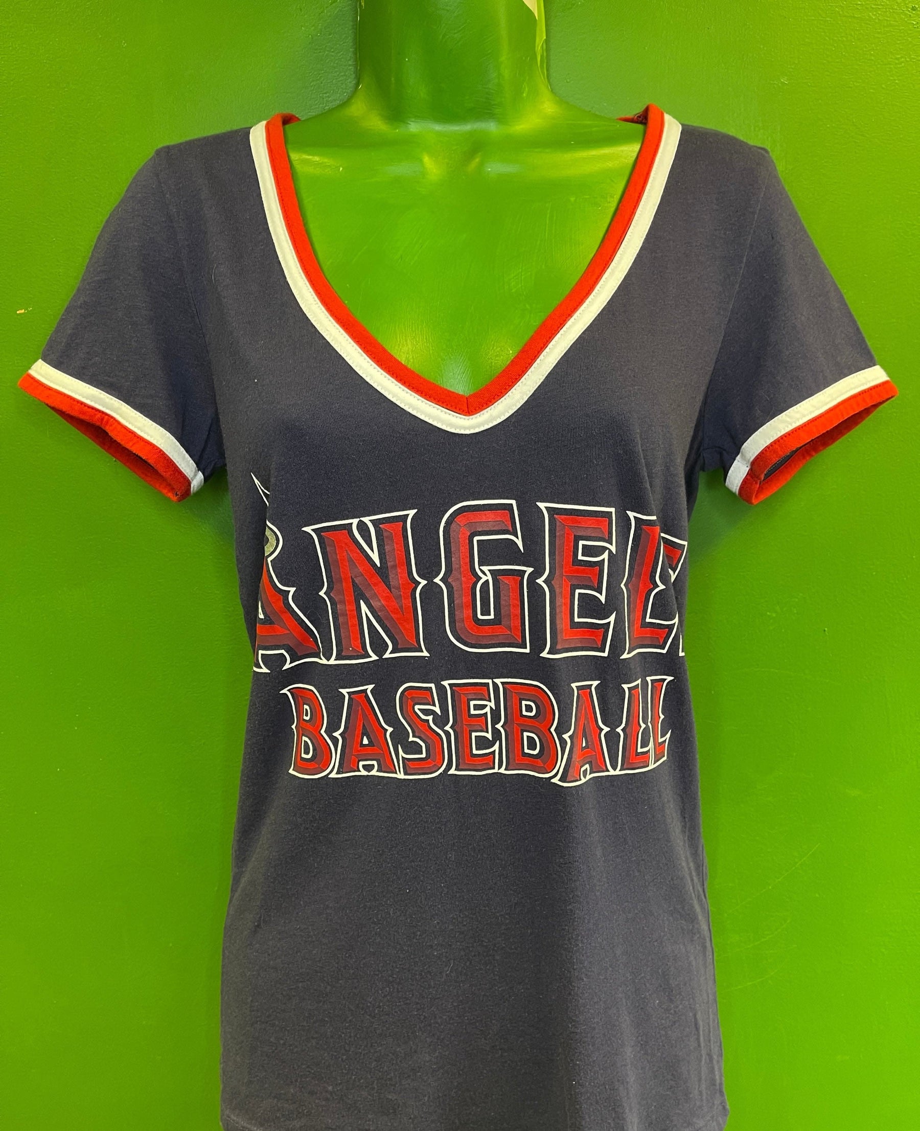 MLB Los Angeles Angels Victoria's Secret V-Neck T-Shirt Women's Medium