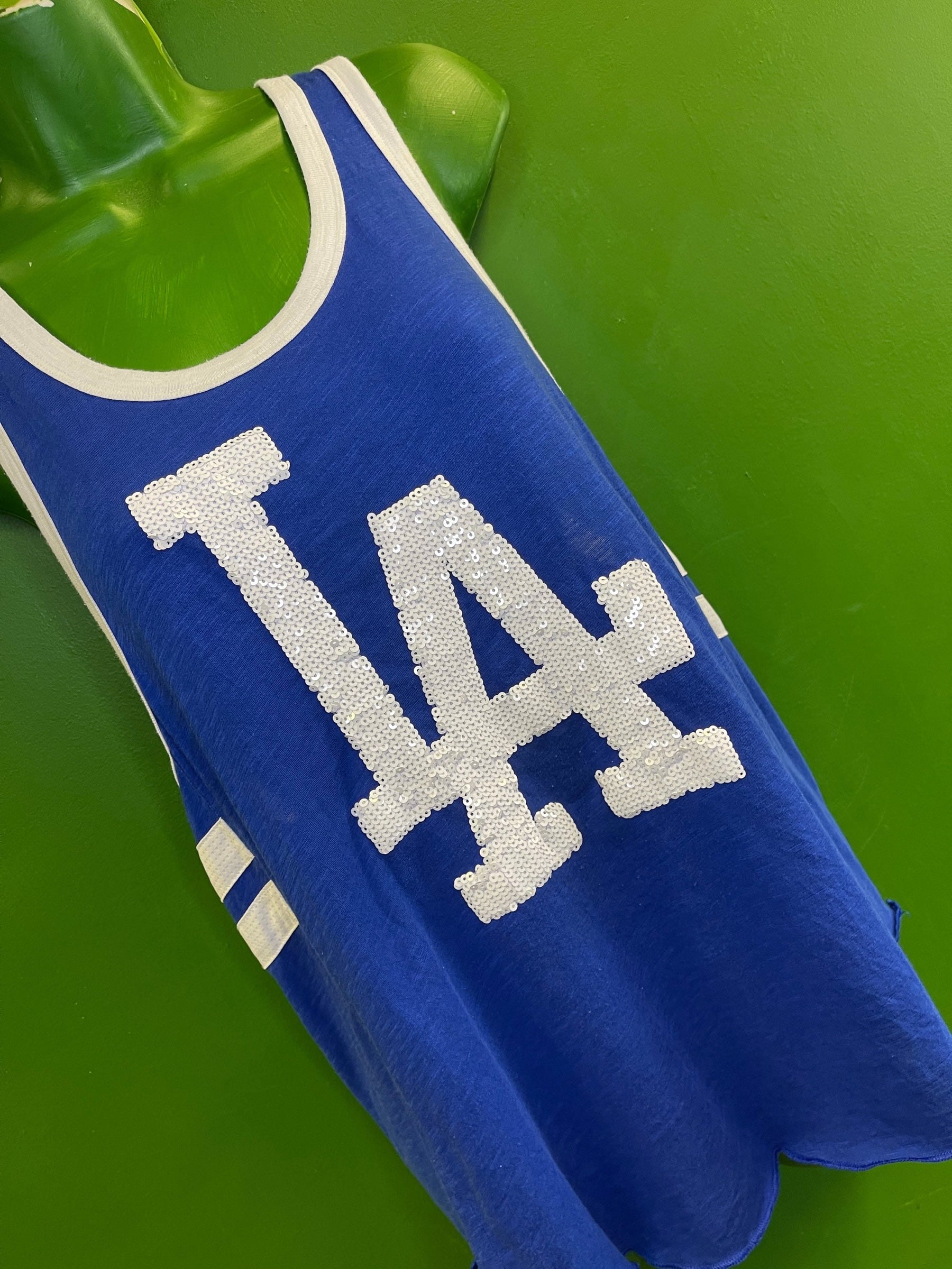 MLB Los Angeles Dodgers Victoria's Secret Tank Top Vest Sequins Women's Small
