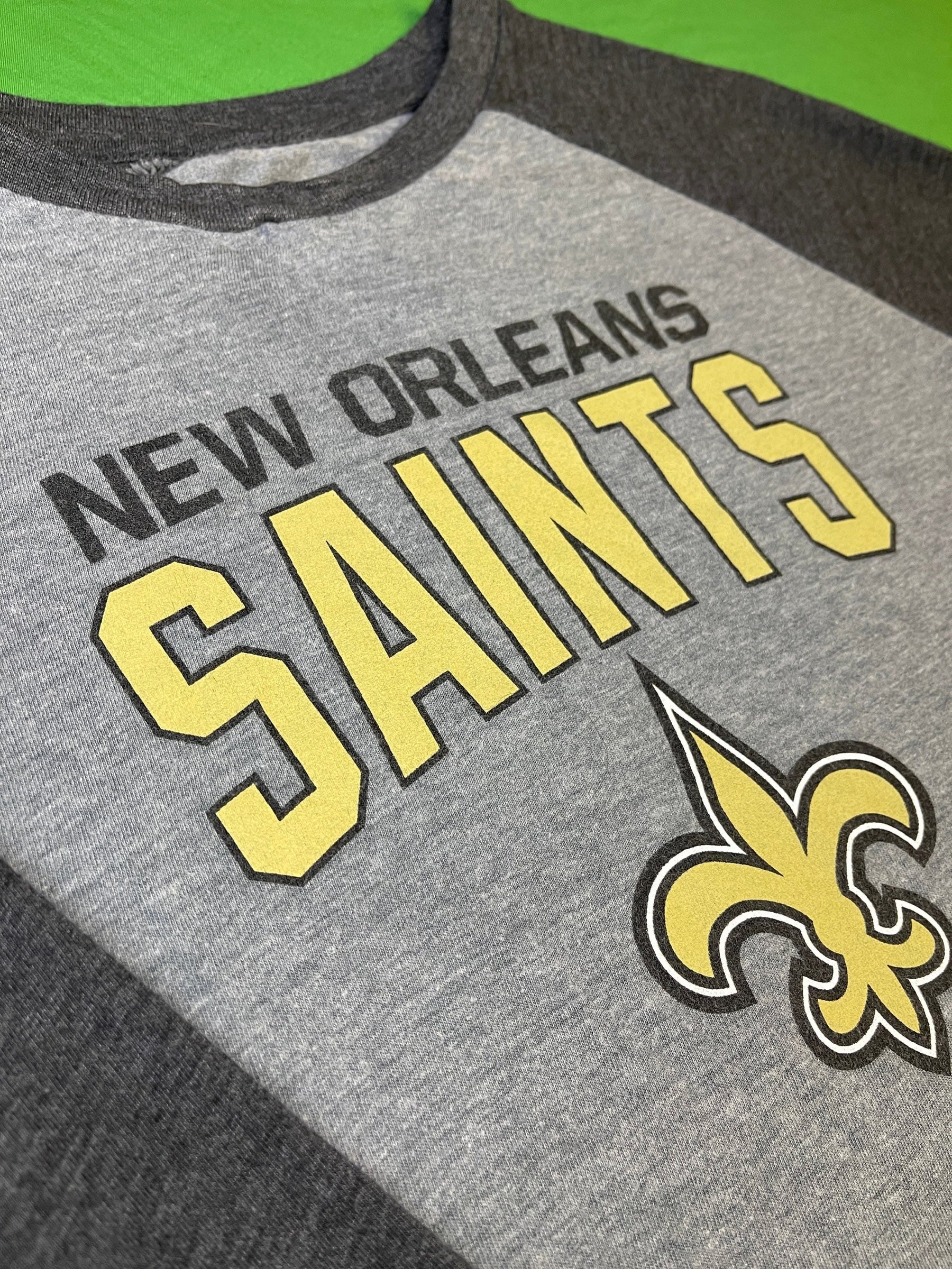 NFL New Orleans Saints L/S Raglan Sleeve T-Shirt Youth Small 8