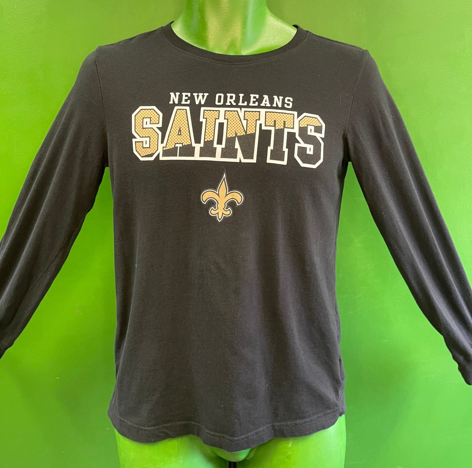 NFL New Orleans Saints L/S Black T-Shirt Youth Medium 10-12