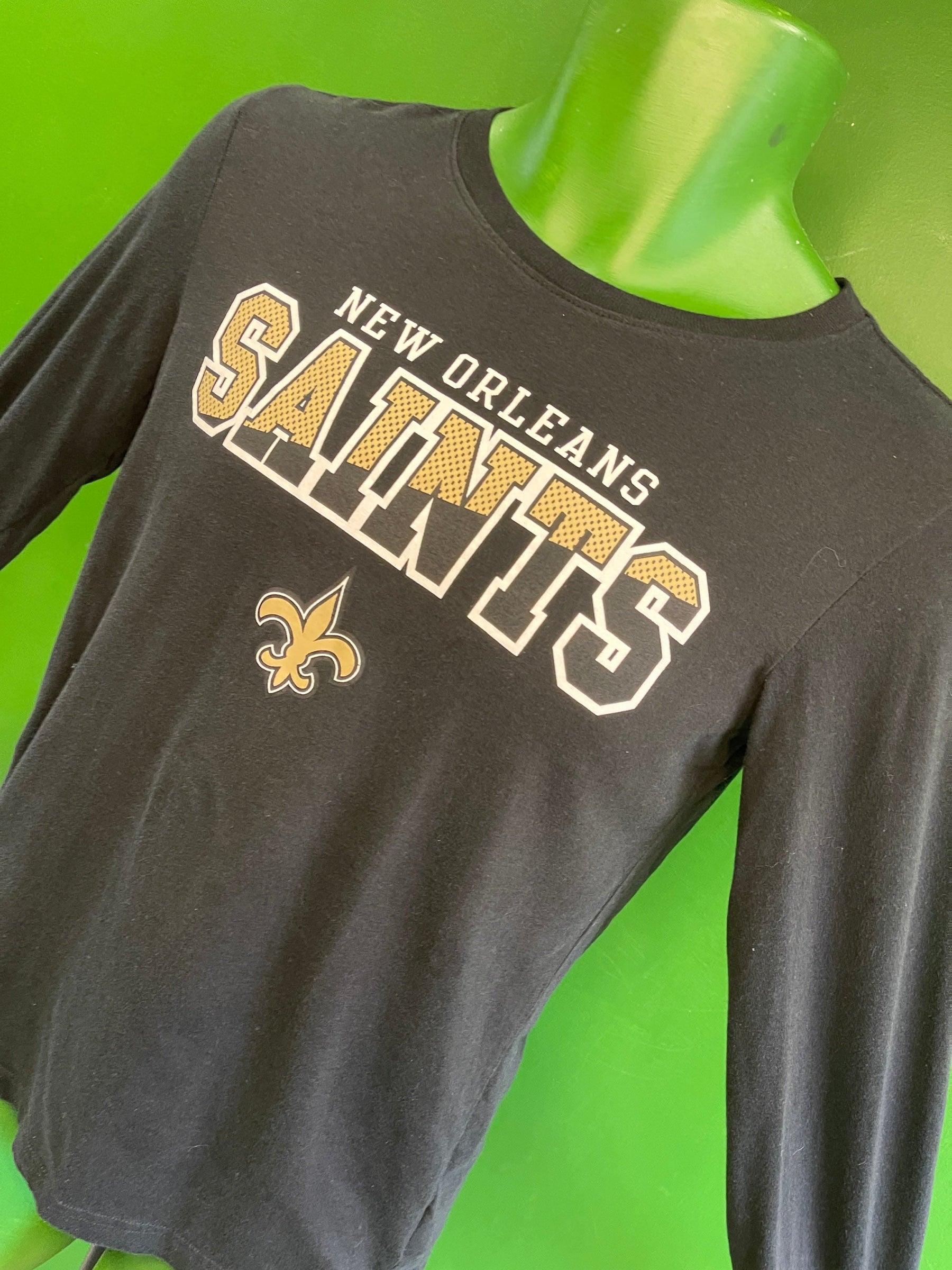 NFL New Orleans Saints L/S Black T-Shirt Youth Medium 10-12