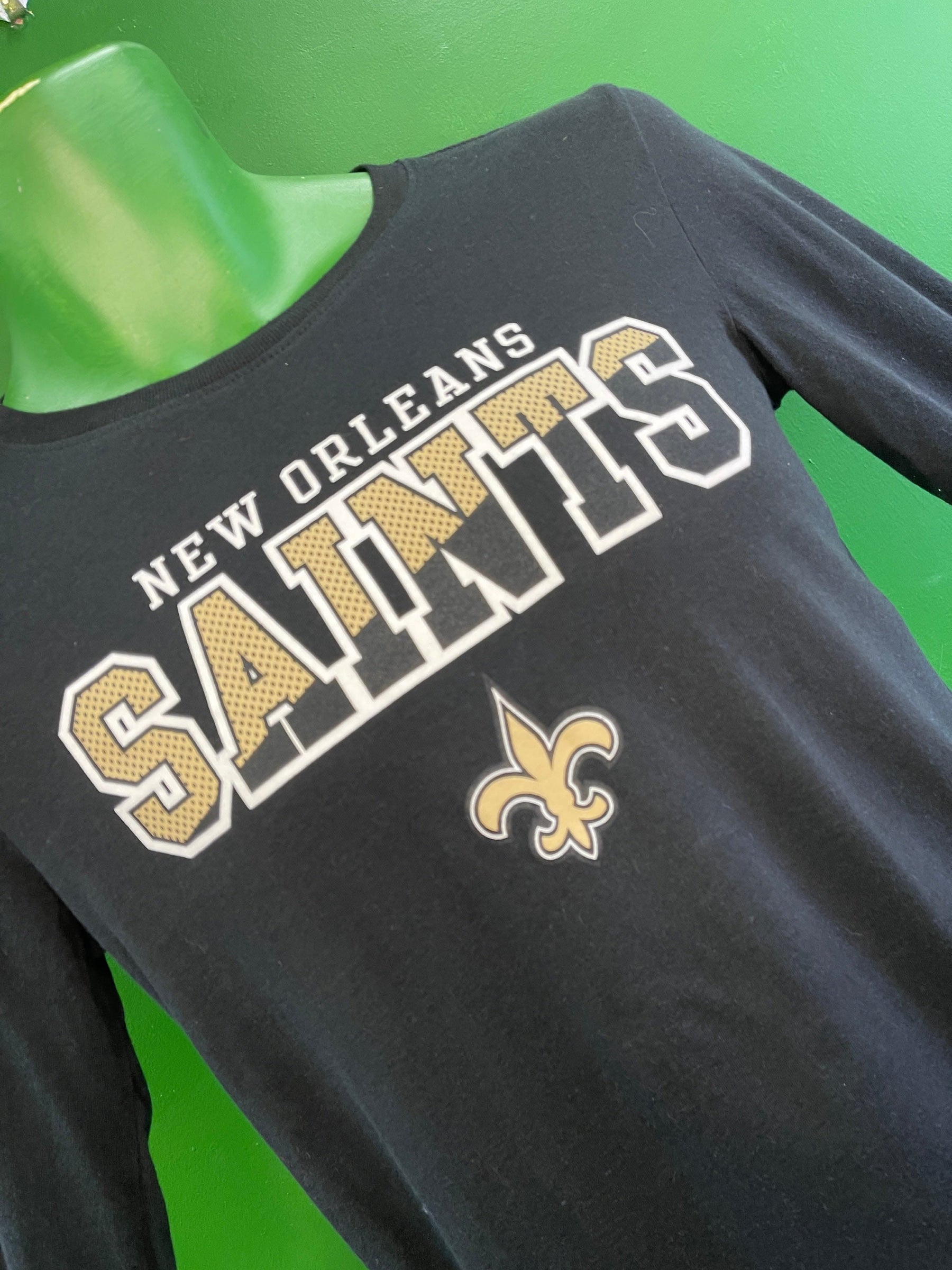 NFL New Orleans Saints L/S Black T-Shirt Youth Medium 10-12