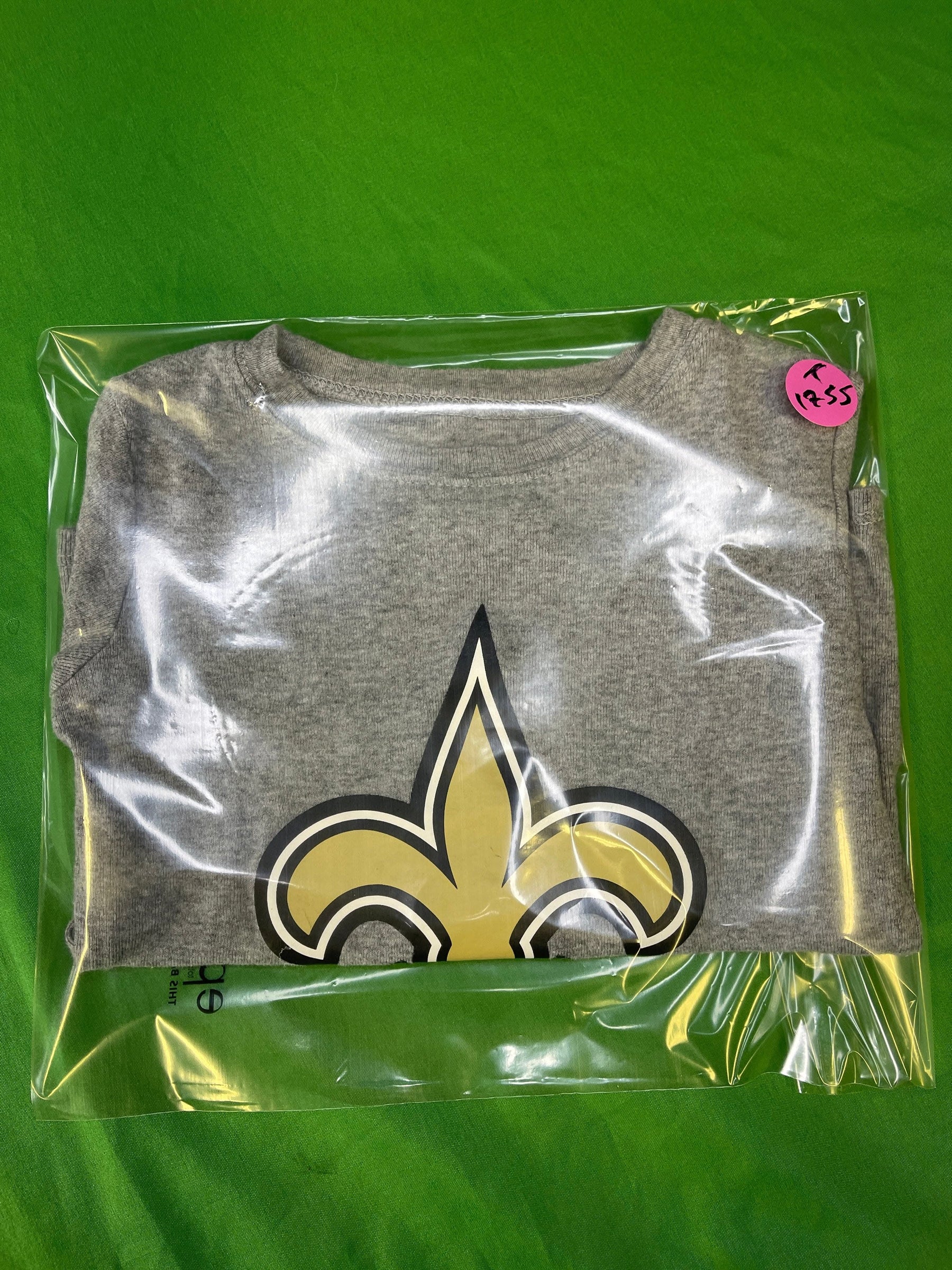 NFL New Orleans Saints Heathered Grey 100% Cotton T-Shirt Toddler 4T