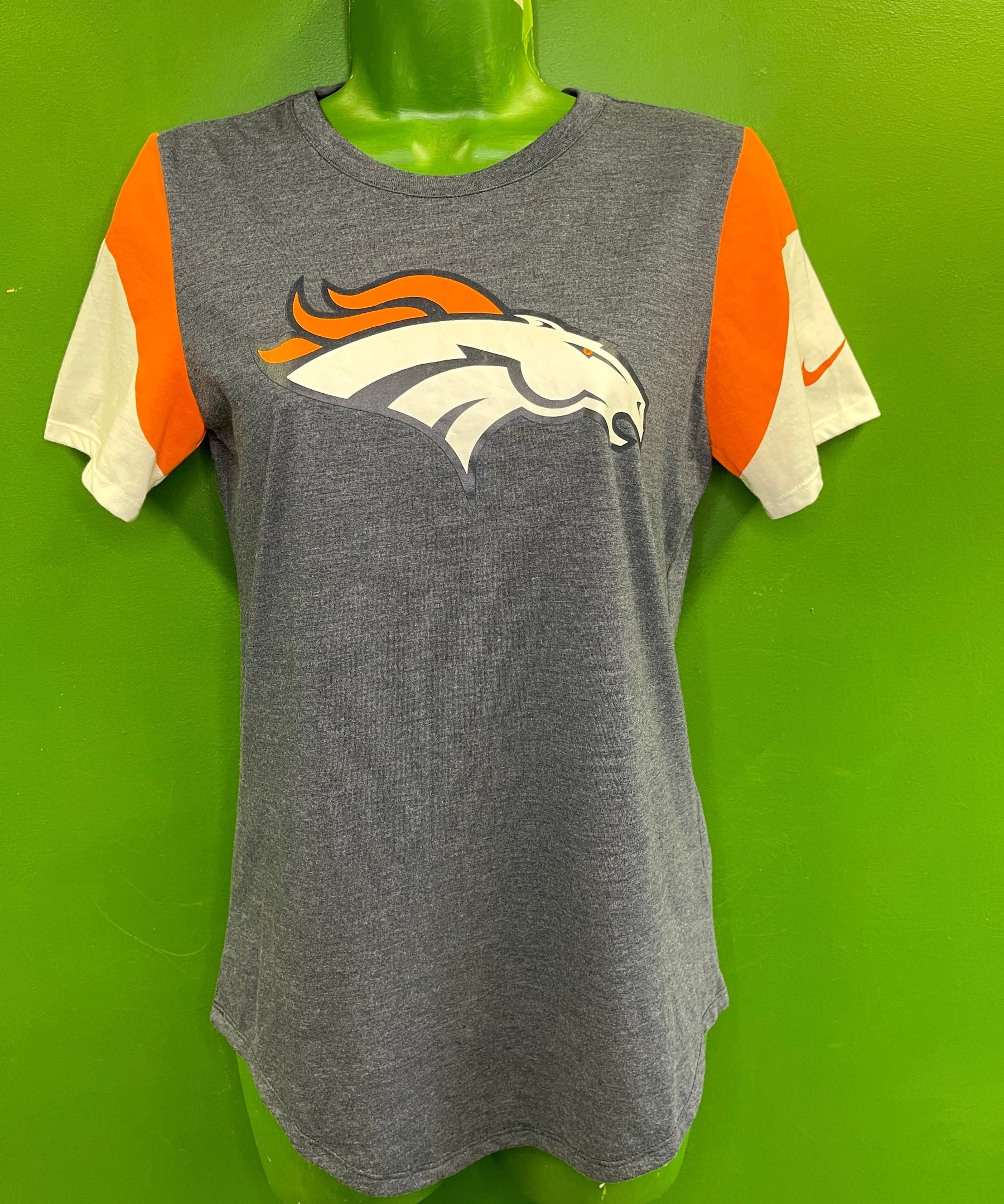 NFL Denver Broncos Grey Athletic Cut T-Shirt Women's X-Small