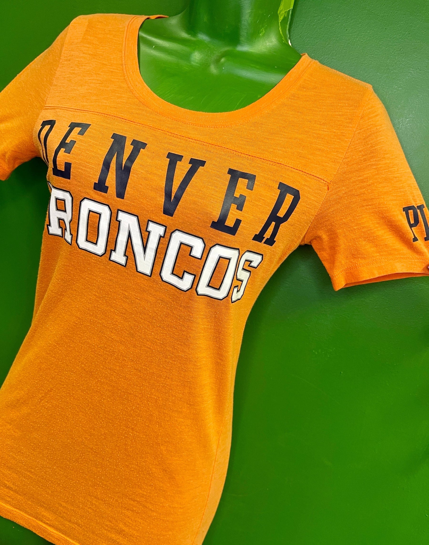 NFL Denver Broncos Victoria's Secret PINK Orange T-Shirt Women's X-Small