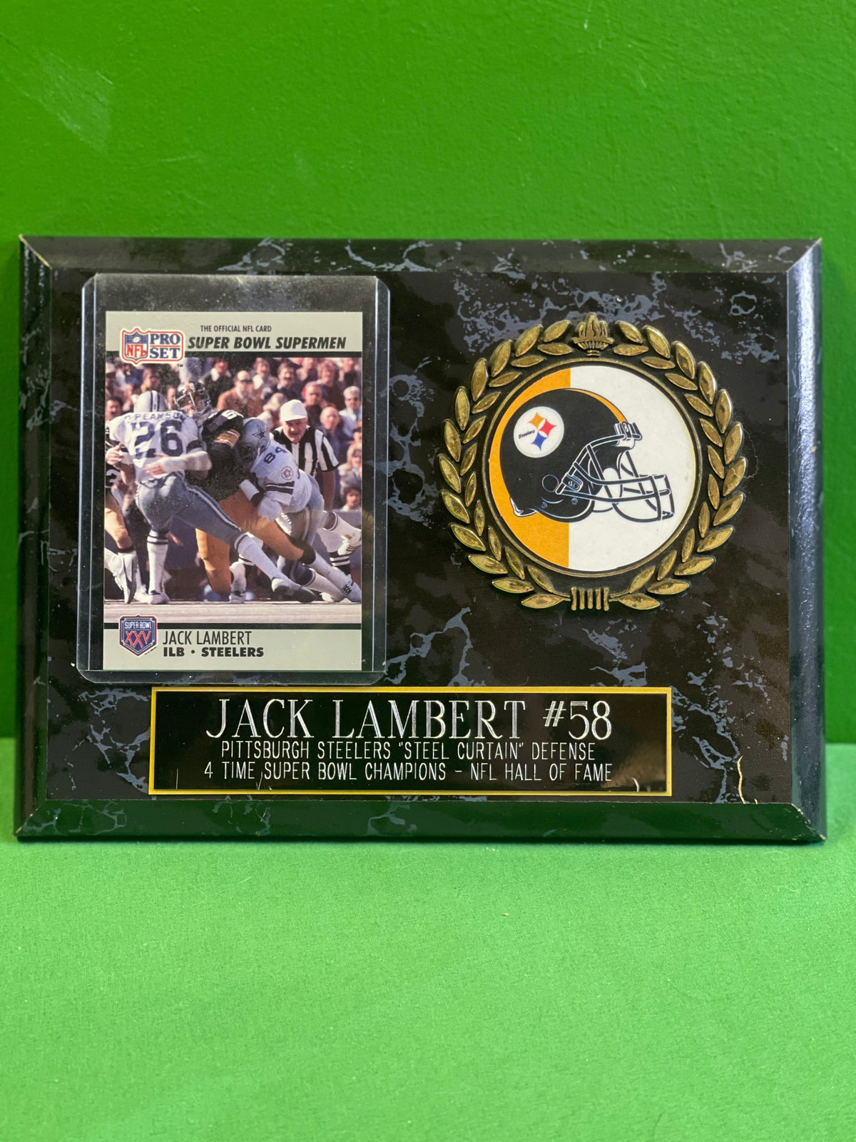 NFL Pittsburgh Steelers Jack Lambert #58 Commerative Plaque Fan Cave!