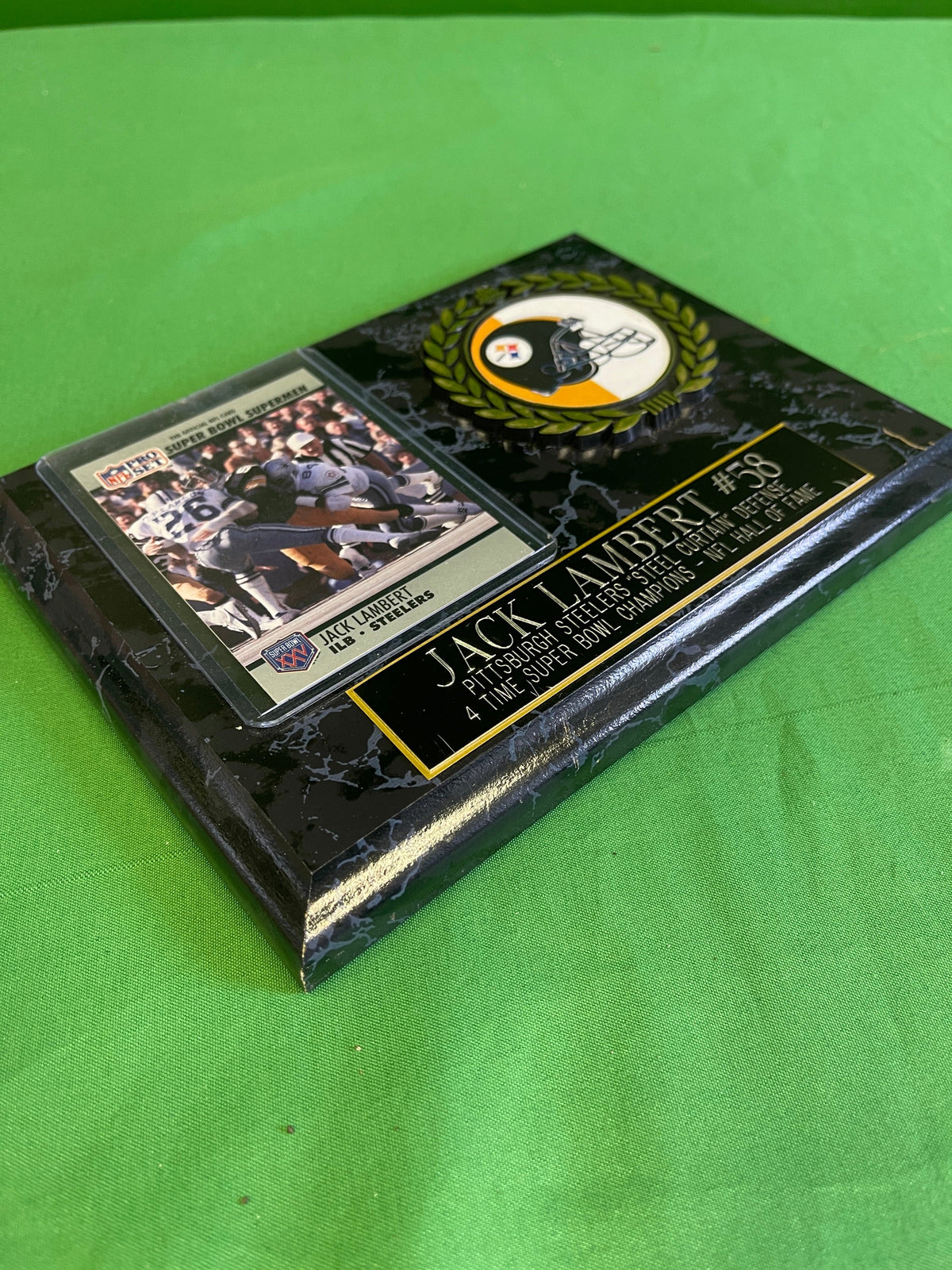 NFL Pittsburgh Steelers Jack Lambert #58 Commerative Plaque Fan Cave!