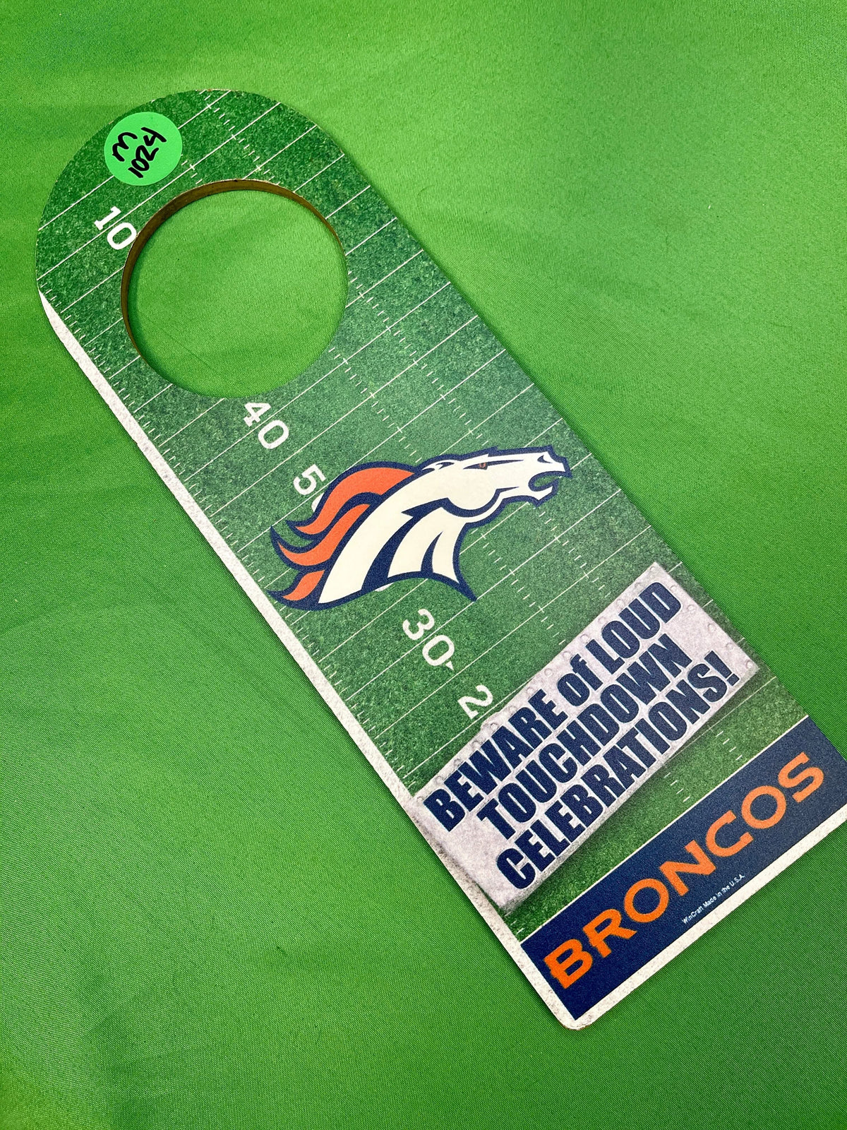 NFL Denver Broncos Door Hanger Fan Cave "Fans Welcome"