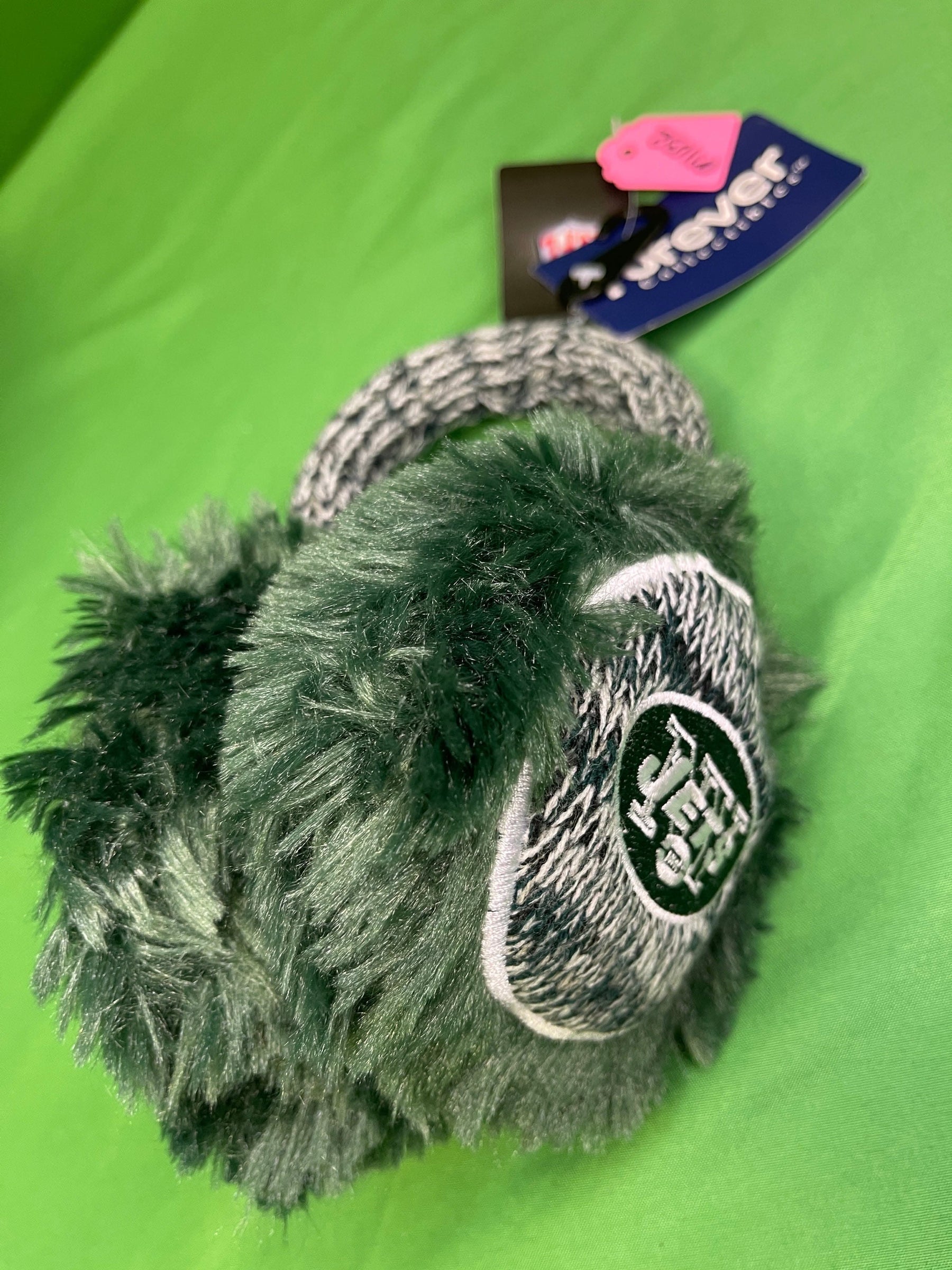 NFL New York Jets FOCO Fuzzy Furry Earmuffs Warm NWT