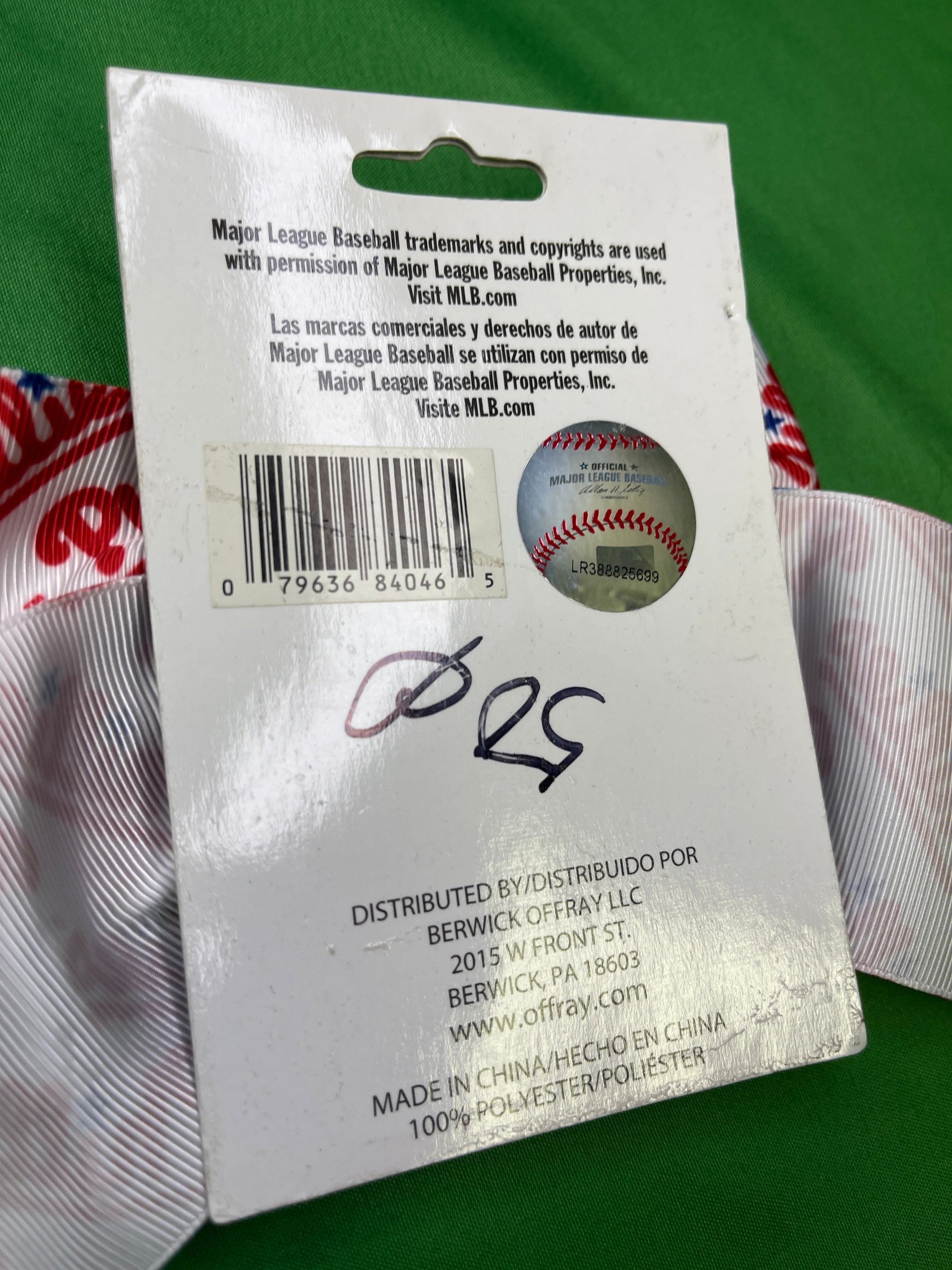 MLB Philadelphia Phillies Ribbon Bow Accessories Licensed NWT