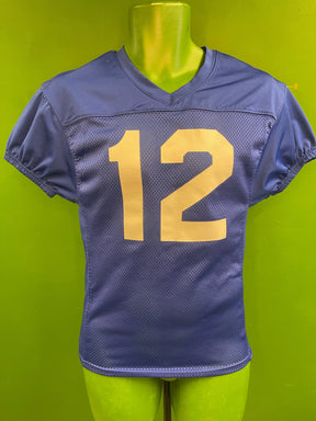 American Football Blue #12 Scrimmage Jersey Youth Medium 10-12