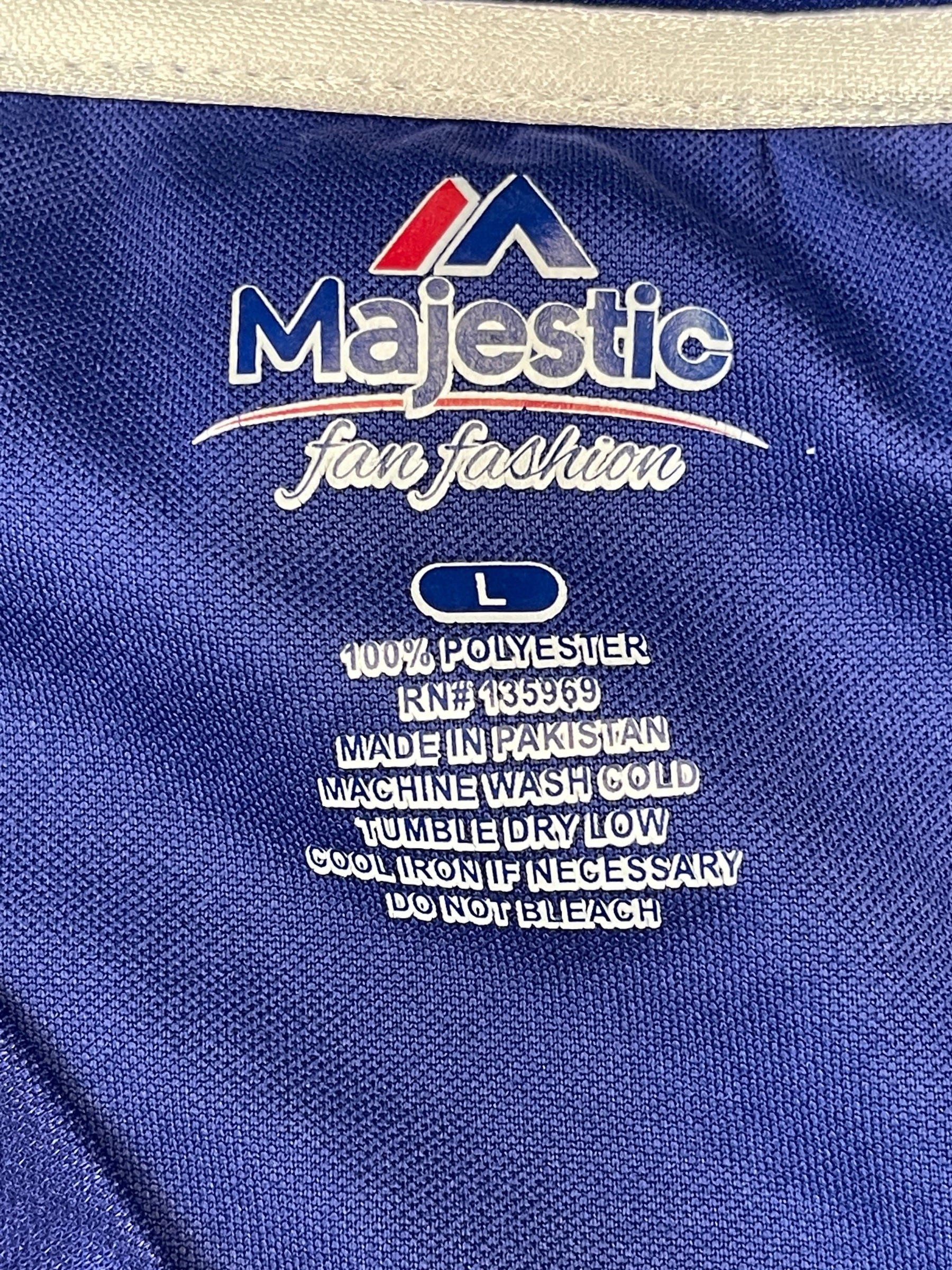 NFL New York Giants Majestic Satiny Sequins Pullover Top Women's Large