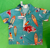 Made in Hawaii Surfing Print Hawaiian Aloha Shirt Youth X-Small 4
