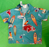 Made in Hawaii Surfing Print Hawaiian Aloha Shirt Youth X-Small 4
