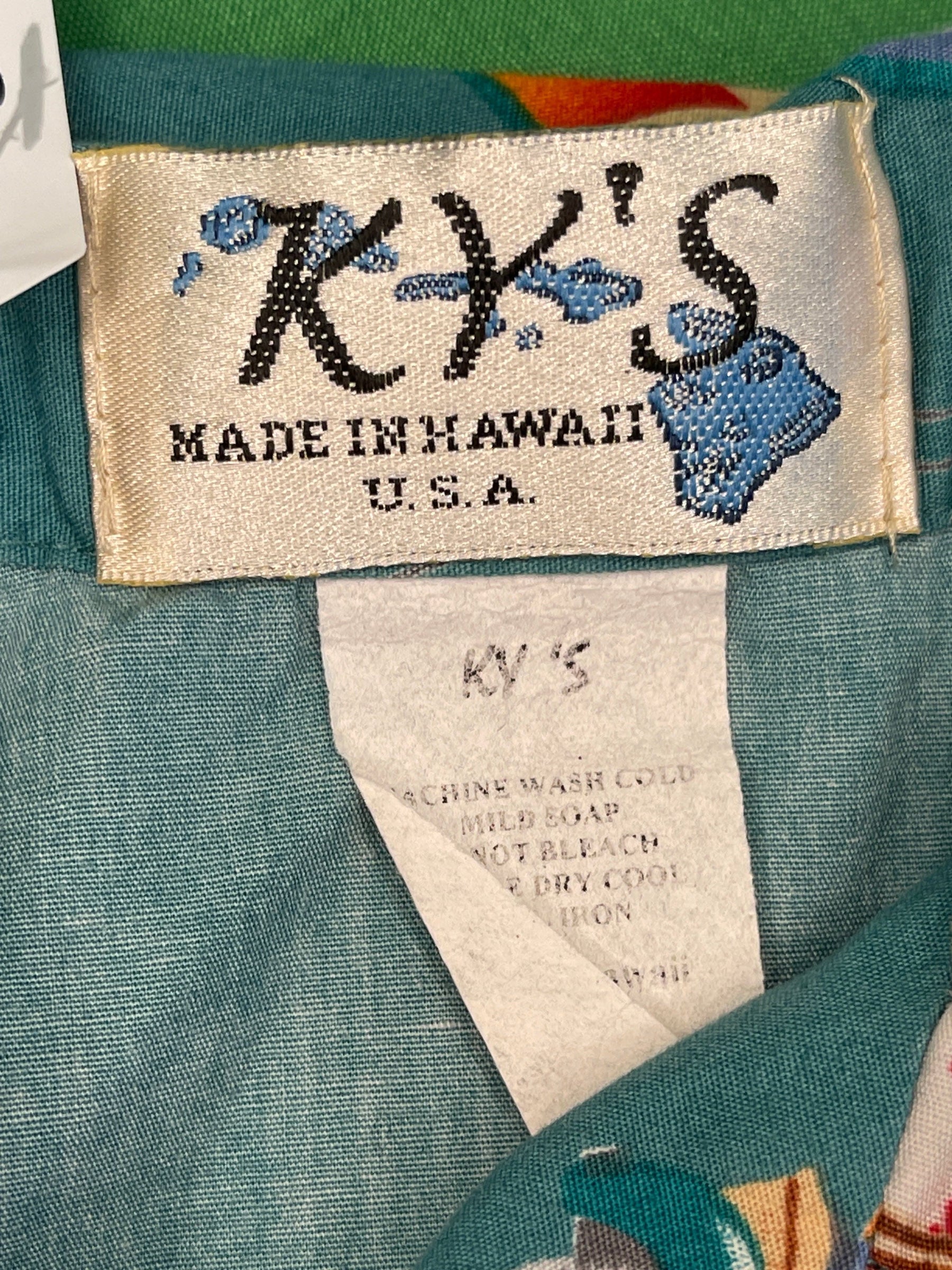Made in Hawaii Surfing Print Hawaiian Aloha Shirt Youth X-Small 4