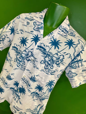 Made in Hawaii White Hawaiian Aloha Shirt Men's Small