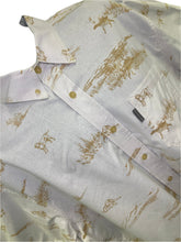 Woolrich Cream Hunting Dog Scenes Printed Shirt Men's X-Large