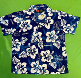 Made in Hawaii Blue Hawaiian Aloha Shirt Youth X-Small 4-5