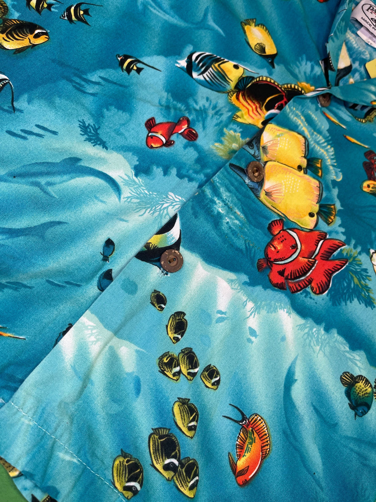 Made in Hawaii Aqua Marine Fish Hawaiian Aloha Shirt Toddler 4T