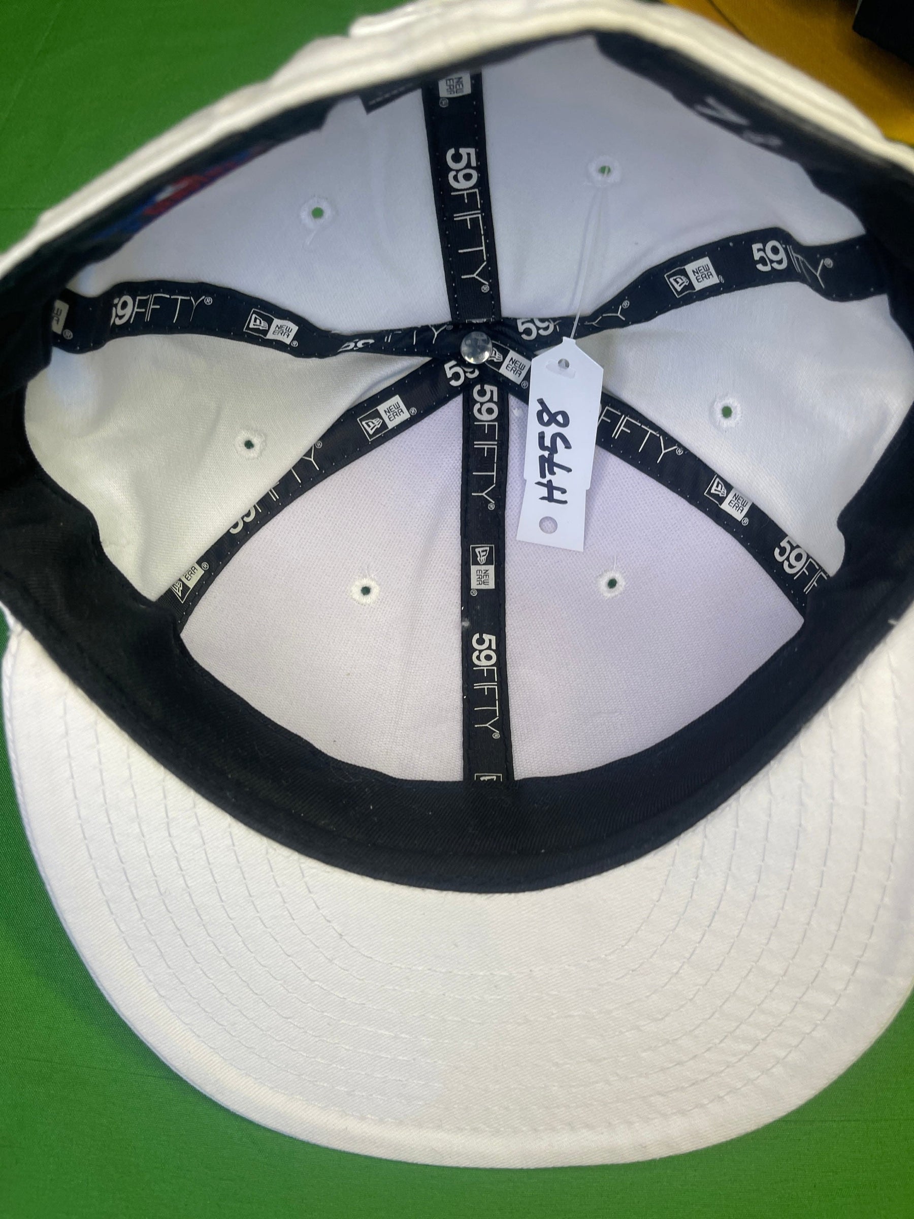 MLB Colorado Rockies New Era 59FIFTY Baseball Cap/Hat All White Size 7-3/8