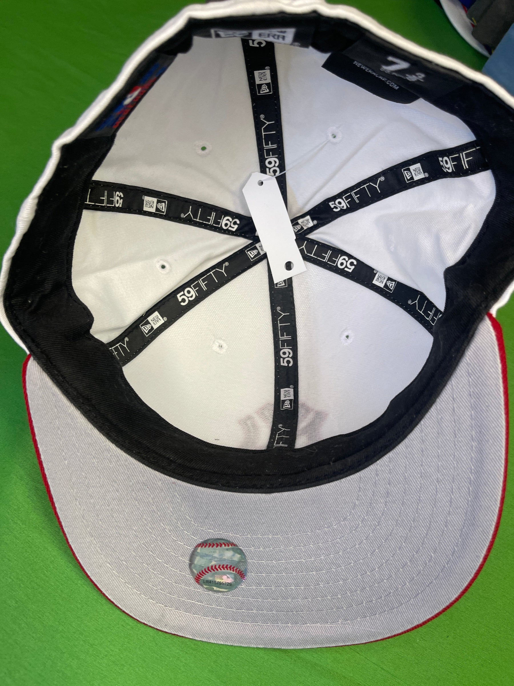 MLB New York Yankees New Era 59FIFTY Cap/Hat Red /White Size 7-3/8