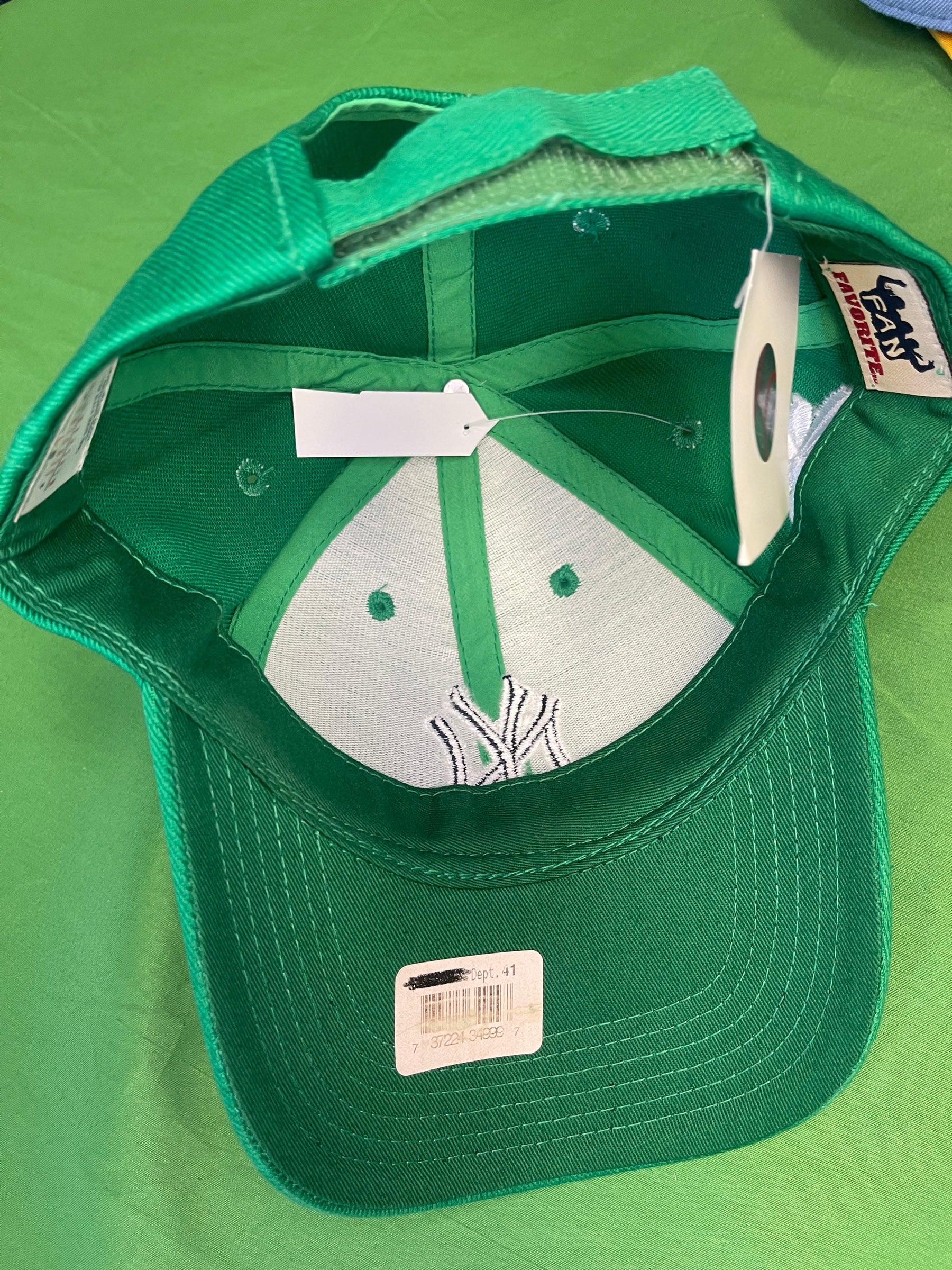 MLB New York Yankees Fan Favorite Green Shamrock Hat/Cap OSFA NWT