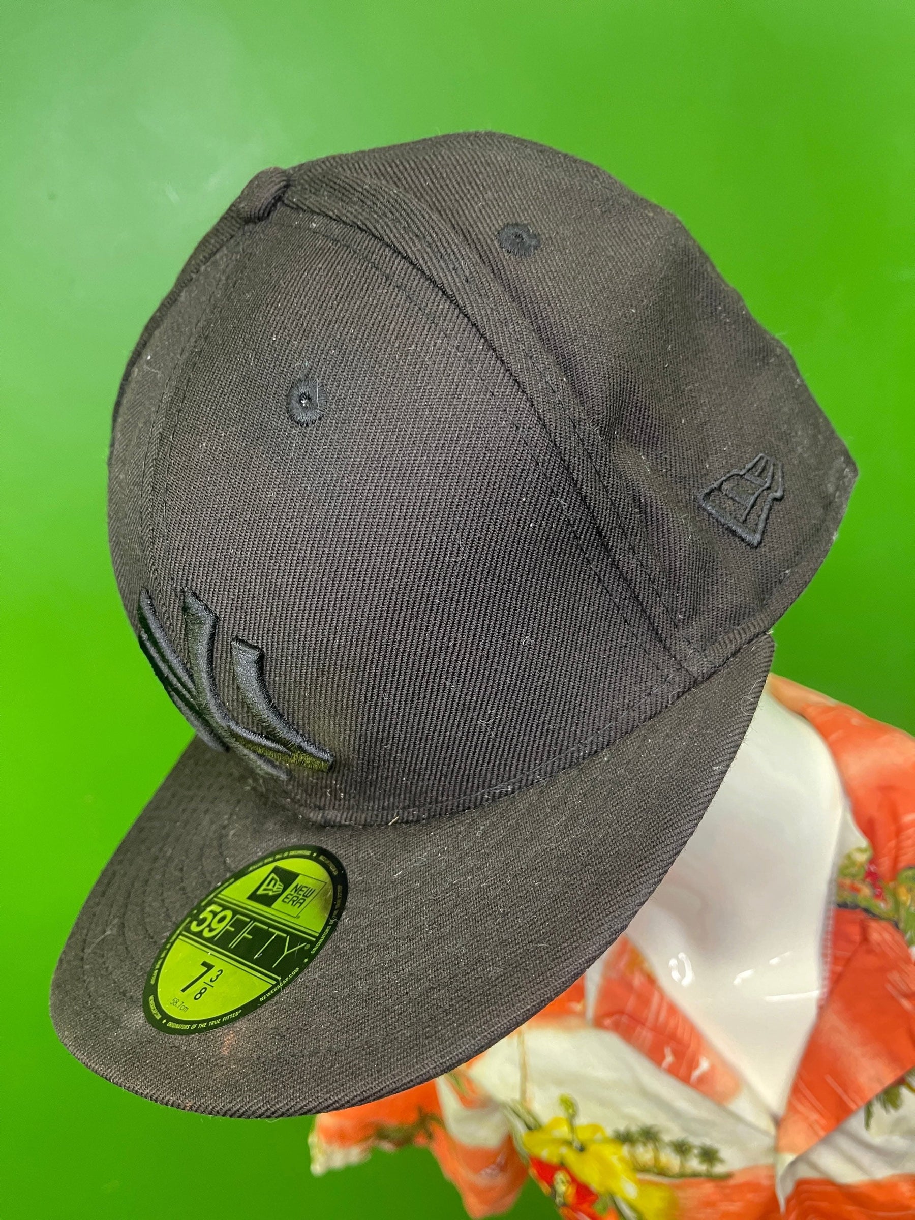 MLB New York Yankees New Era 59FIFTY Baseball Cap/Hat Black Size 7-3/8 NWT