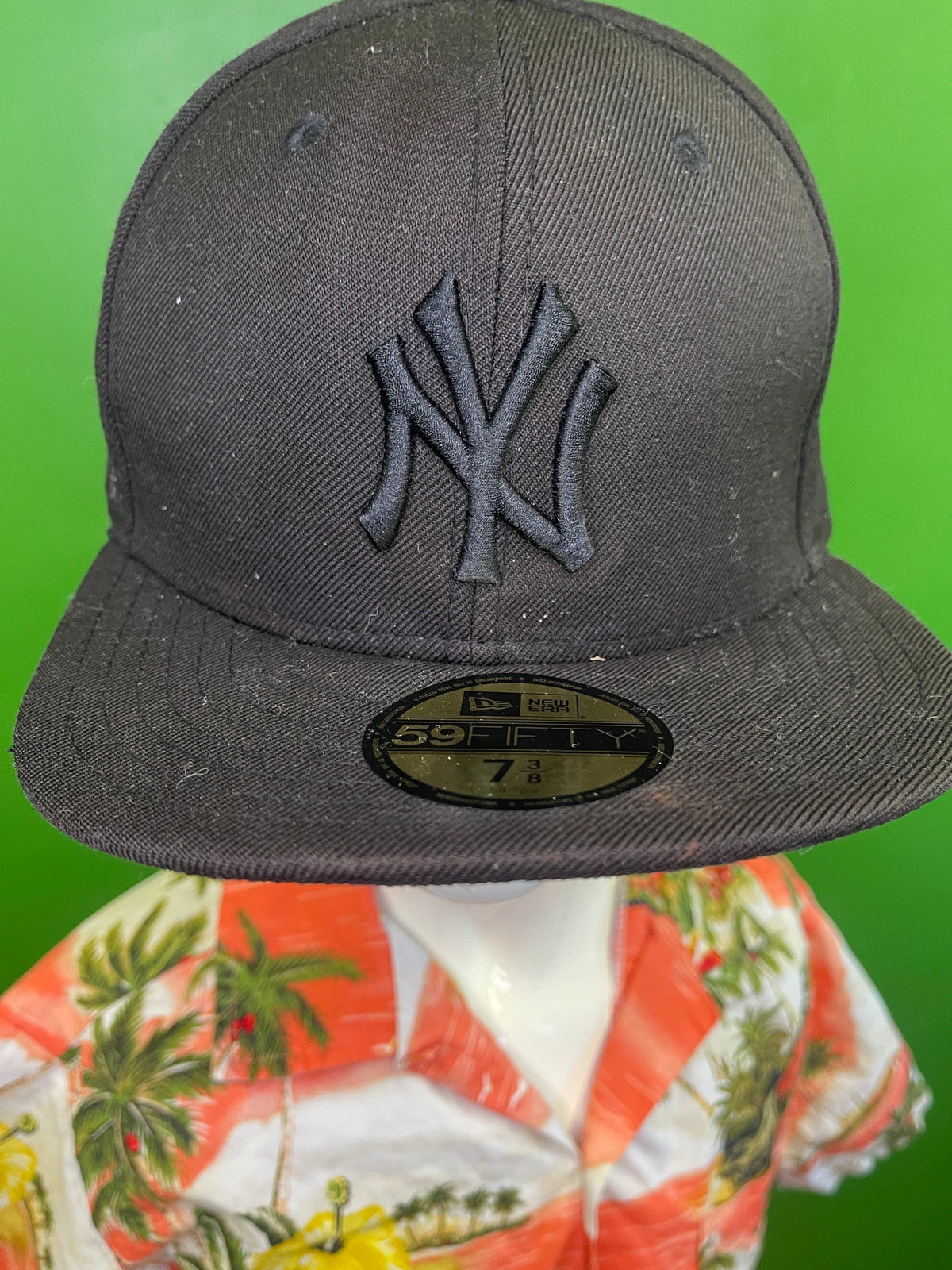 MLB New York Yankees New Era 59FIFTY Baseball Cap/Hat Black Size 7-3/8 NWT