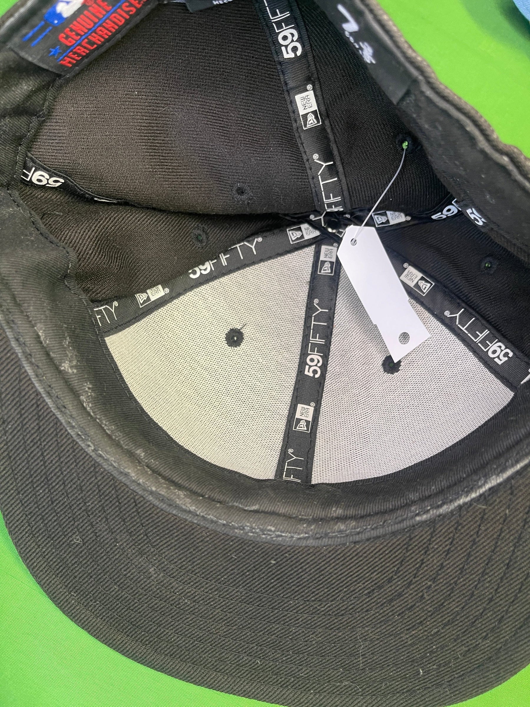 MLB New York Yankees New Era 59FIFTY Baseball Cap/Hat Black Size 7-3/8 NWT