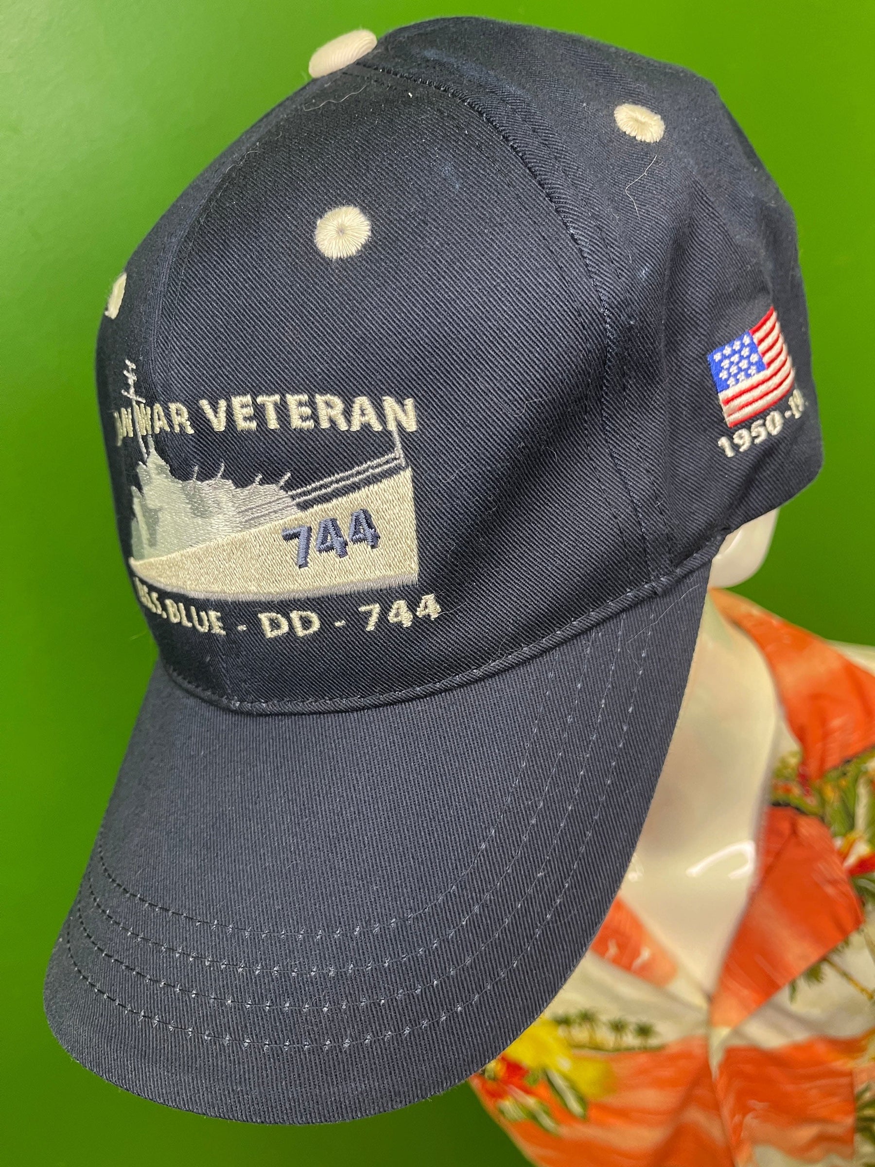 Korean War Veteran Hat/Cap USS Blue DD 744 Destroyer Squadron 13