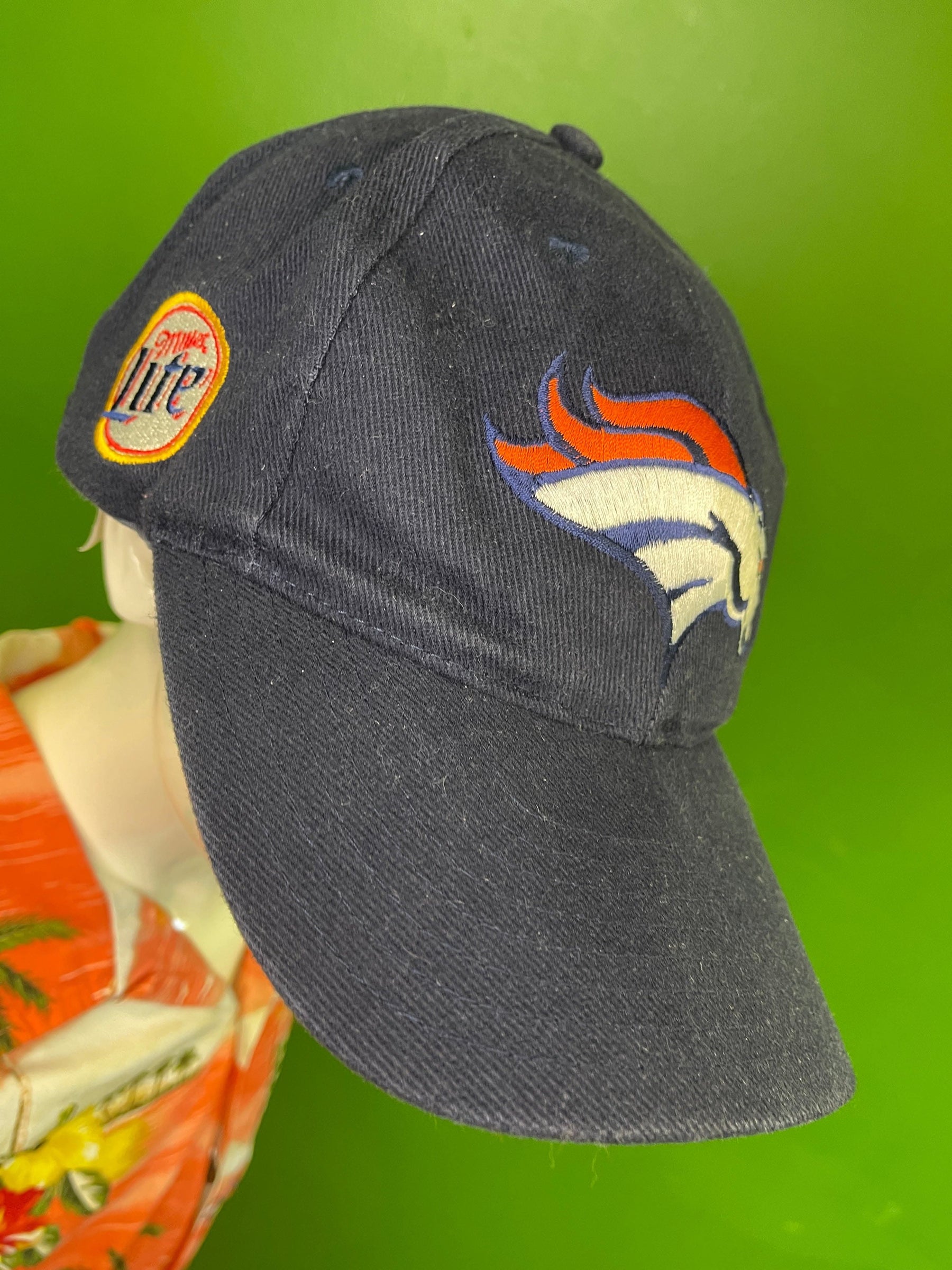 NFL Denver Broncos Logo Athletic Vintage Miller Lite Hat/Cap OSFM