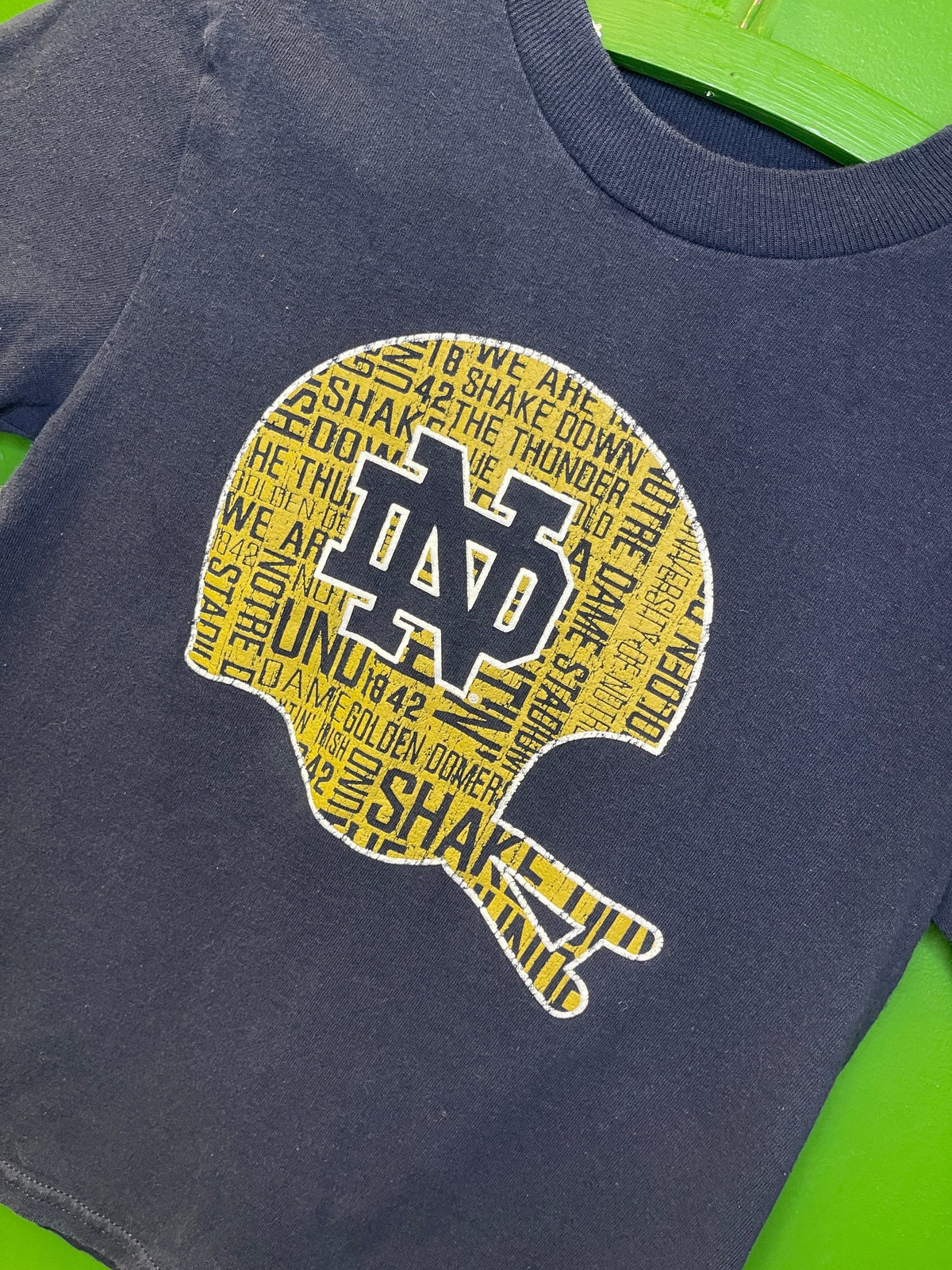 NCAA Notre Dame Fighting Irish Champion Blue Cotton T-Shirt Youth X-Small 4-5