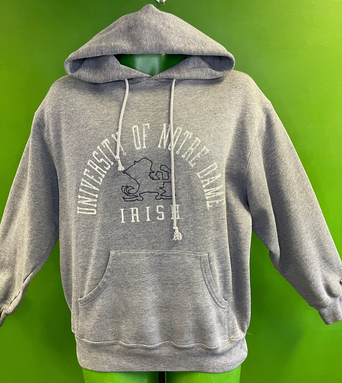 NCAA Notre Dame Fighting Irish Old School Grey Hoodie Men's Medium