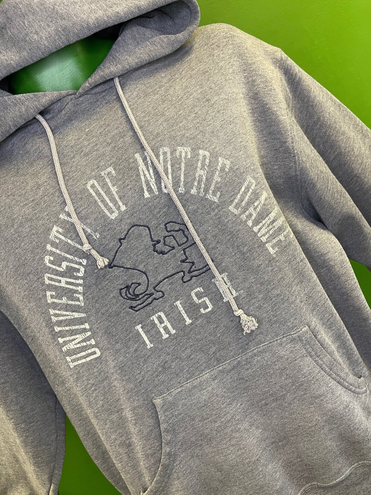 NCAA Notre Dame Fighting Irish Old School Grey Hoodie Men's Medium