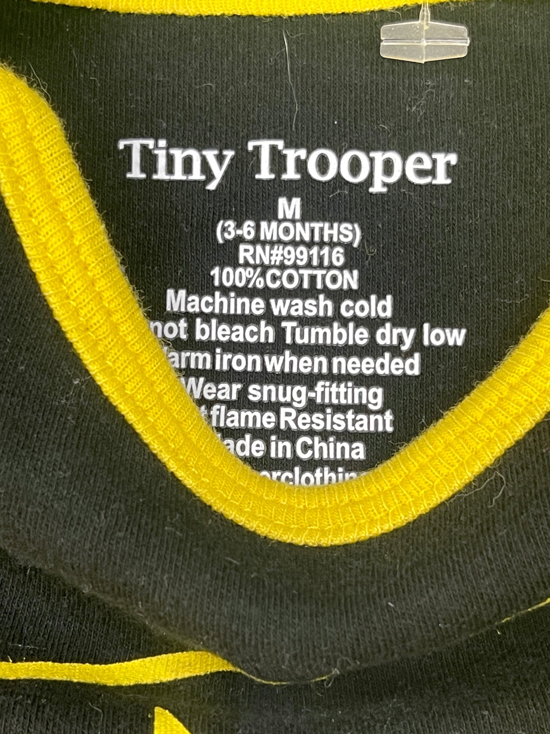 USA Army Black Bodysuit/Vest 3-6 months