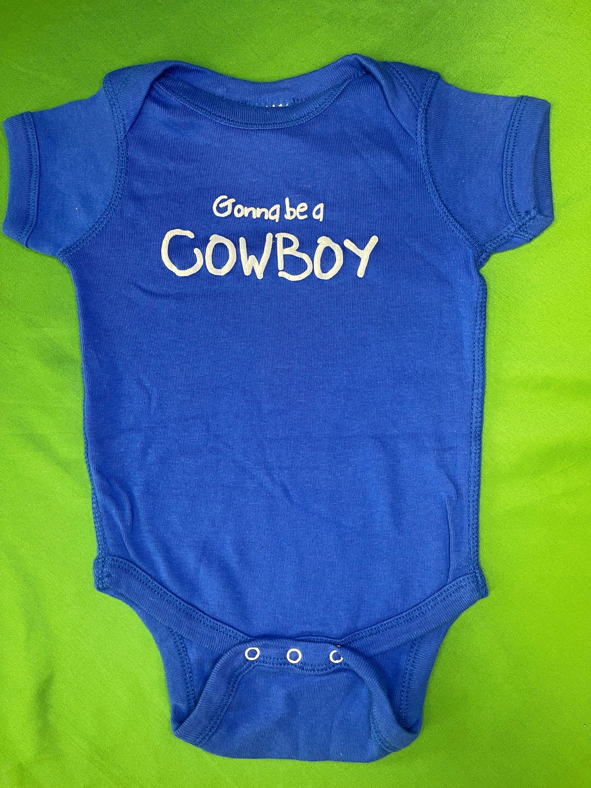 Western/Cowboy Blue Bodysuit/Vest 6 Months