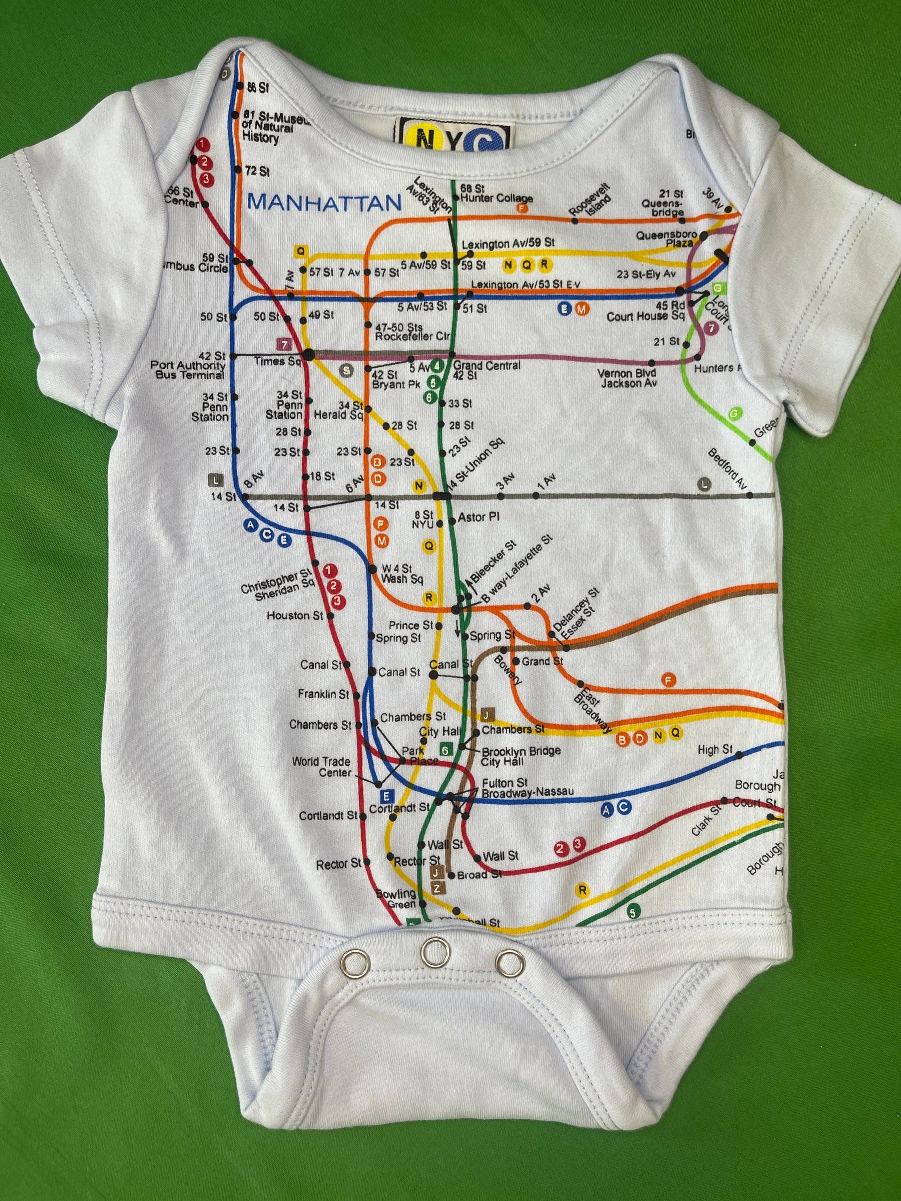 NYC Subway Line Bodysuit/Vest 6 months