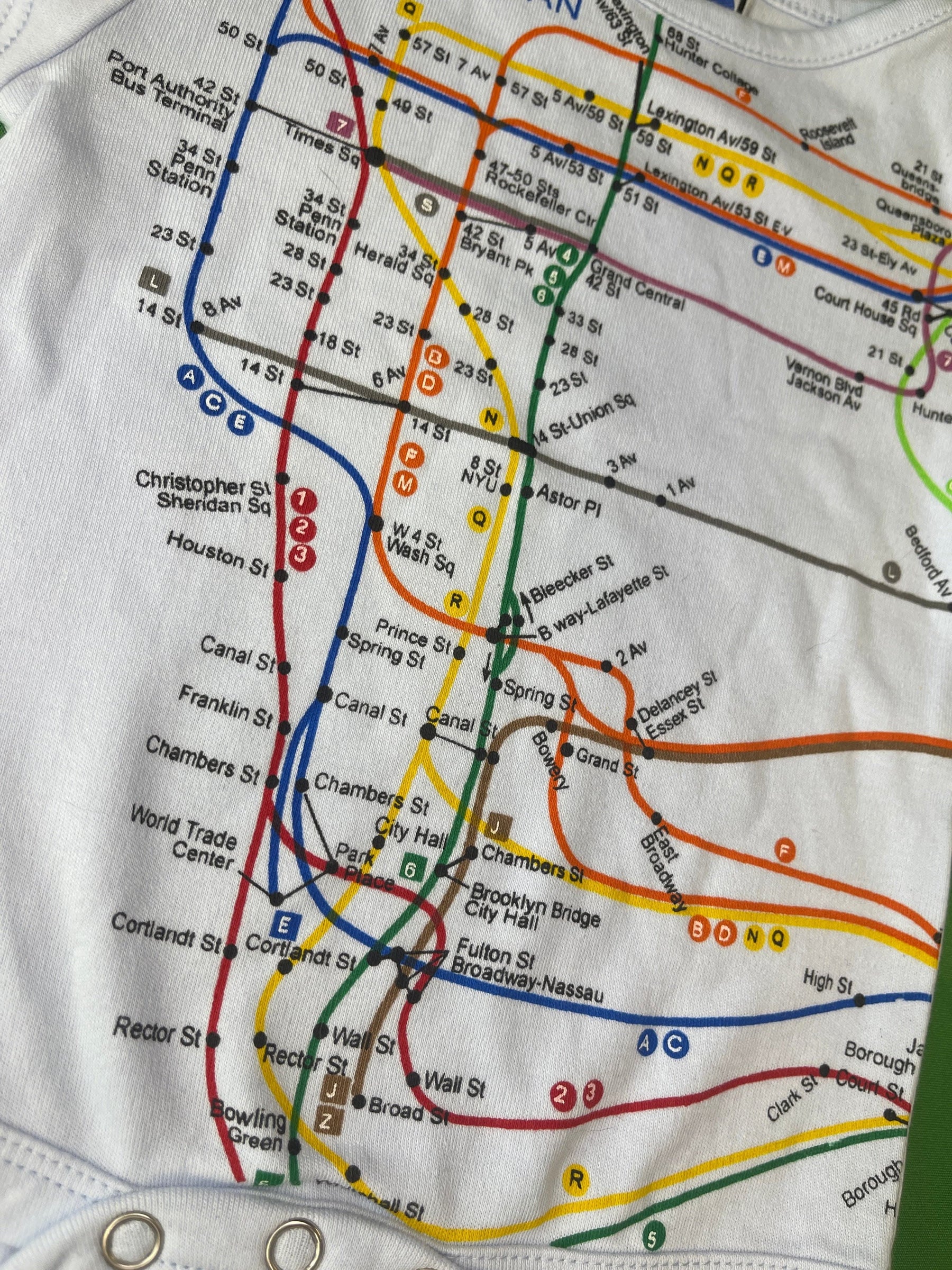 NYC Subway Line Bodysuit/Vest 6 months