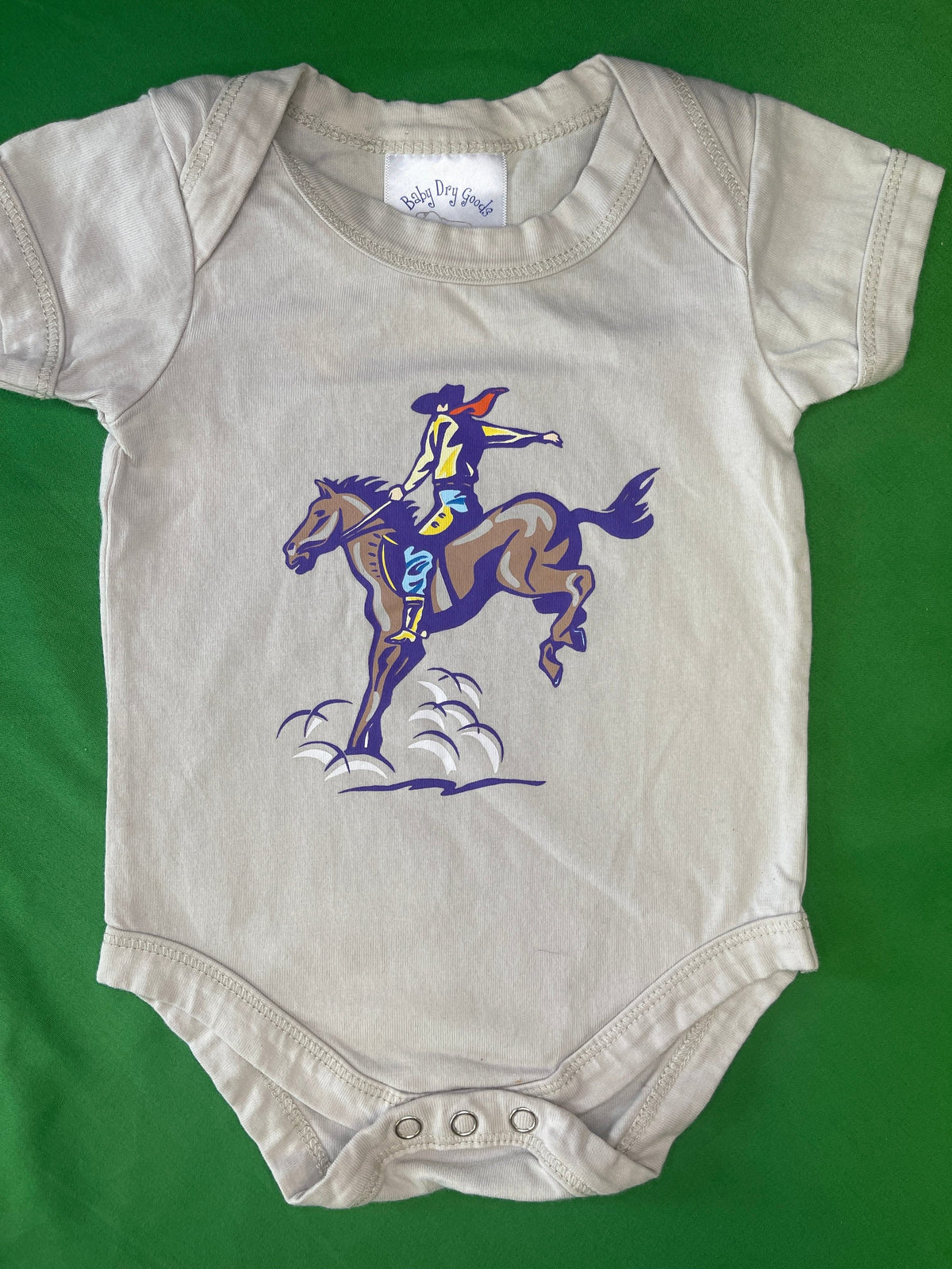 Western/Cowboy Beige Bodysuit/Vest 6 Months