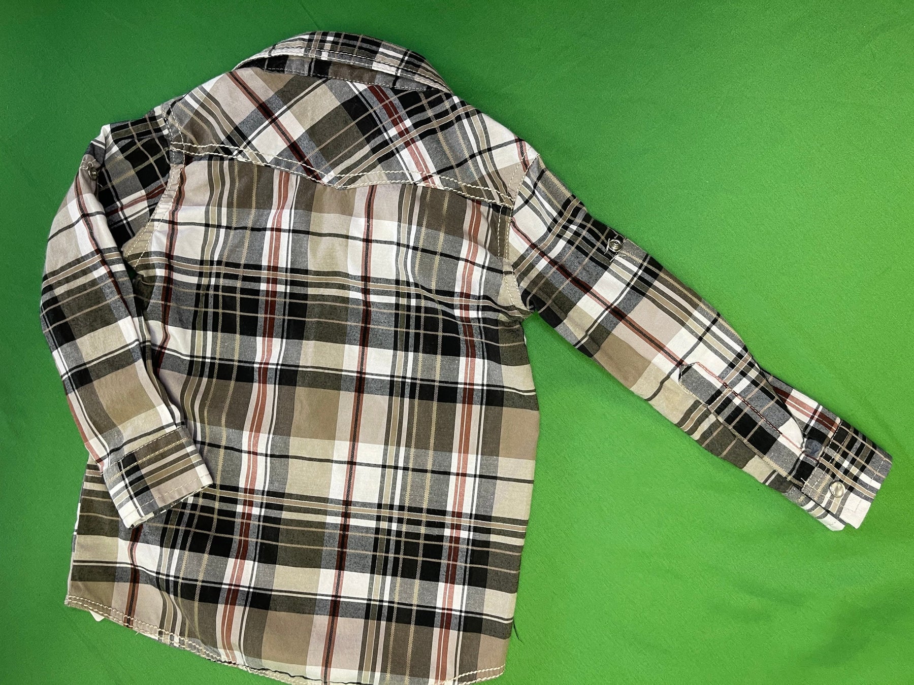 Western Print Cowboy Long Sleeve Plaid Shirt Infant 12 Months