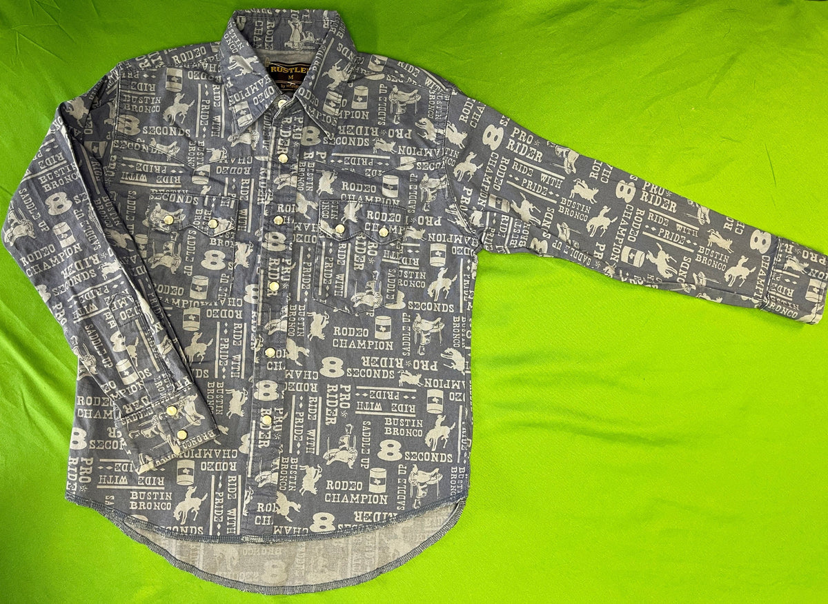 Wrangler Western Cowboy Rodeo Bullrider Shirt Youth Medium 10-12