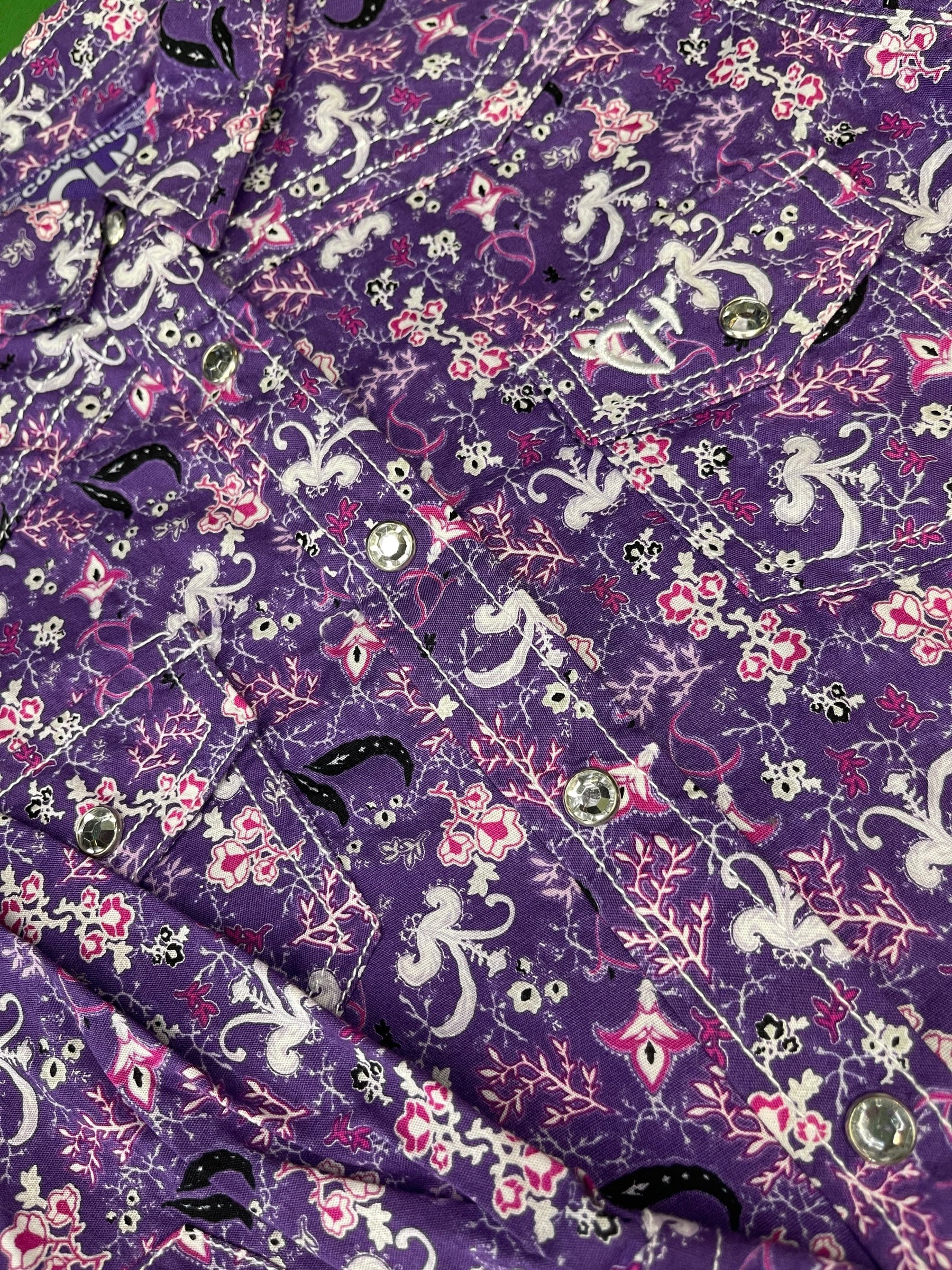 Western Cowgirl Cowboy Purple Plaid Shirt Toddler 4T