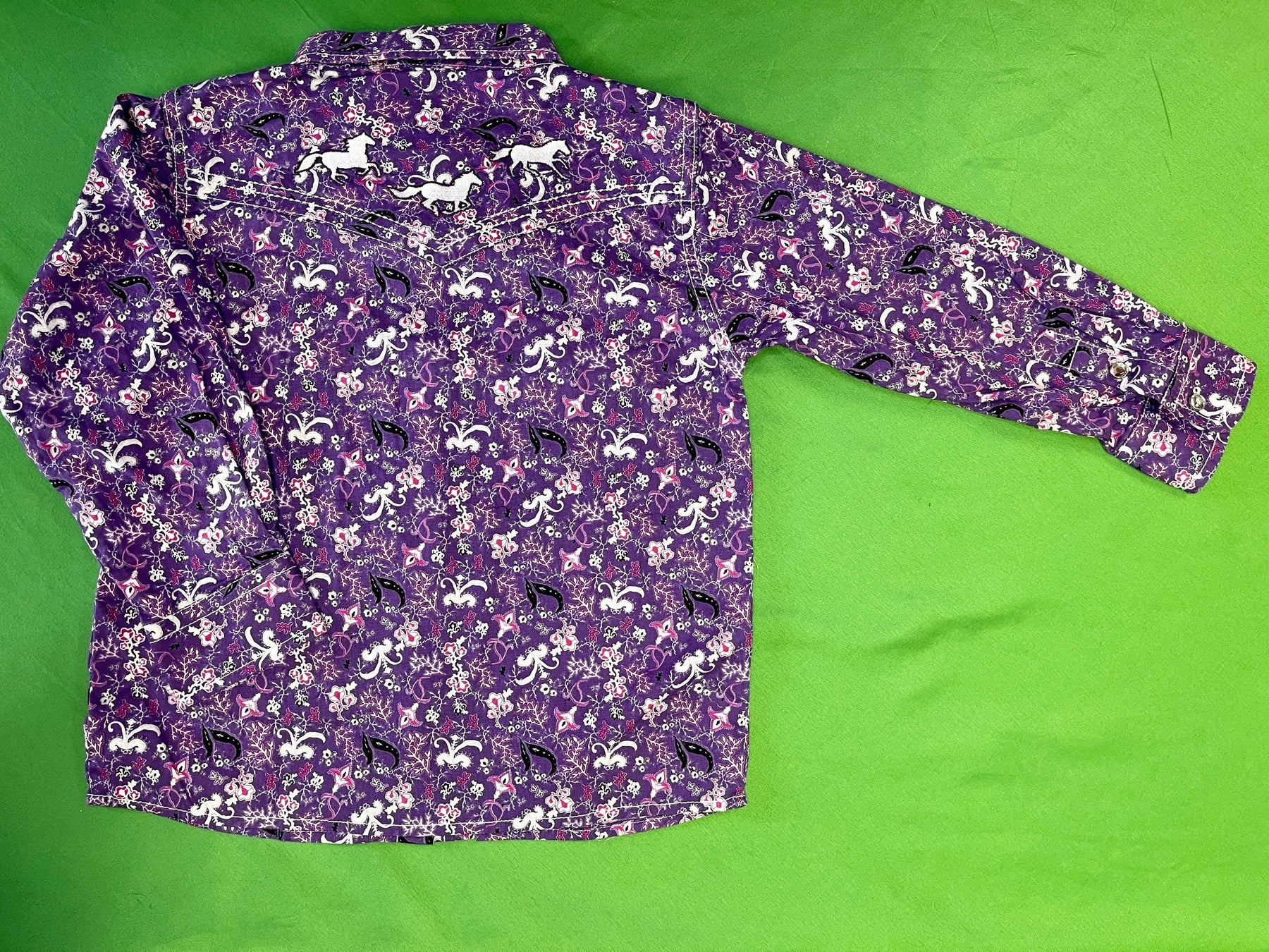 Western Cowgirl Cowboy Purple Plaid Shirt Toddler 4T