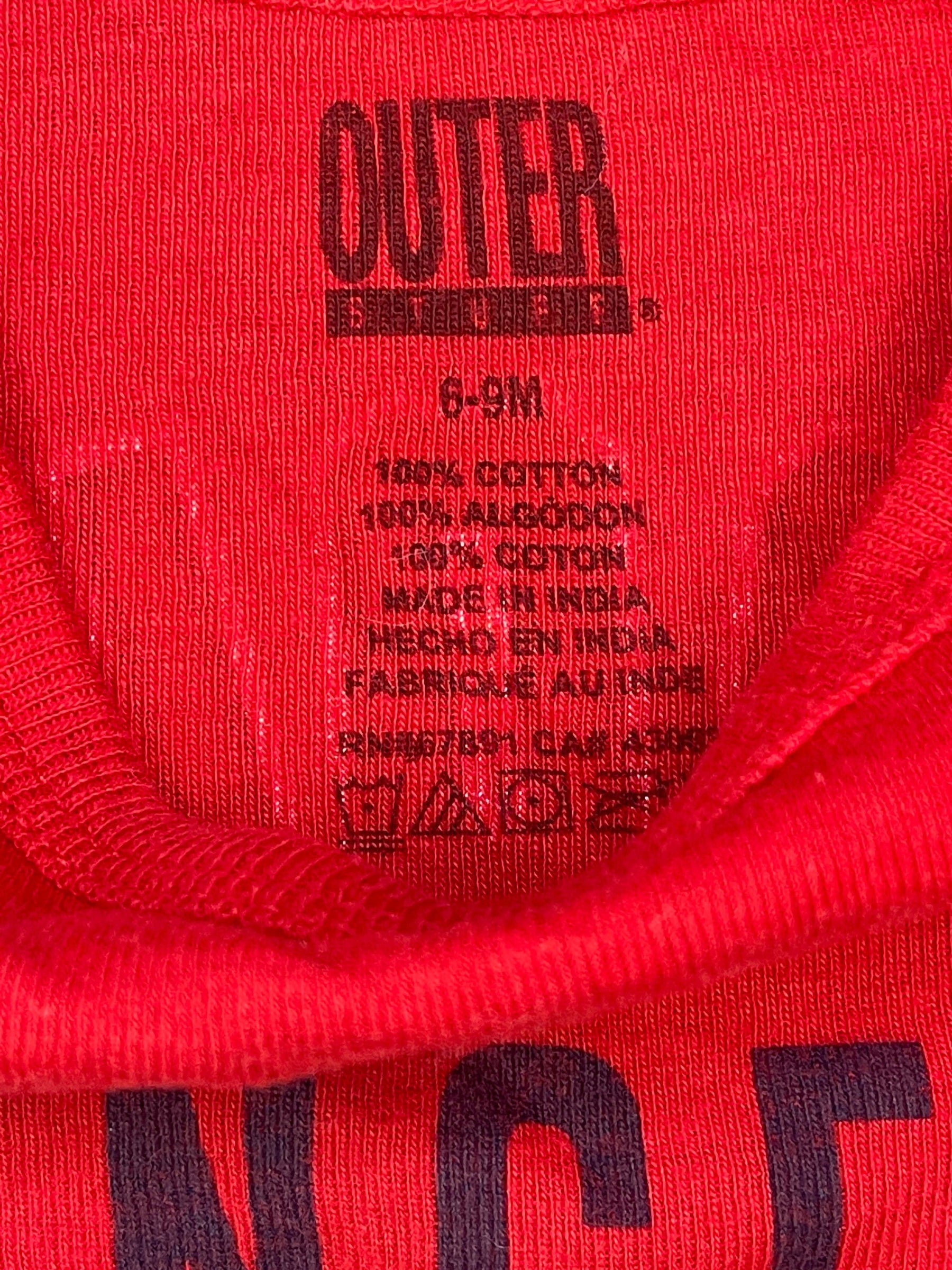 MLB Los Angeles Angels Red Baby Bodysuit/Vest 6-9 Months