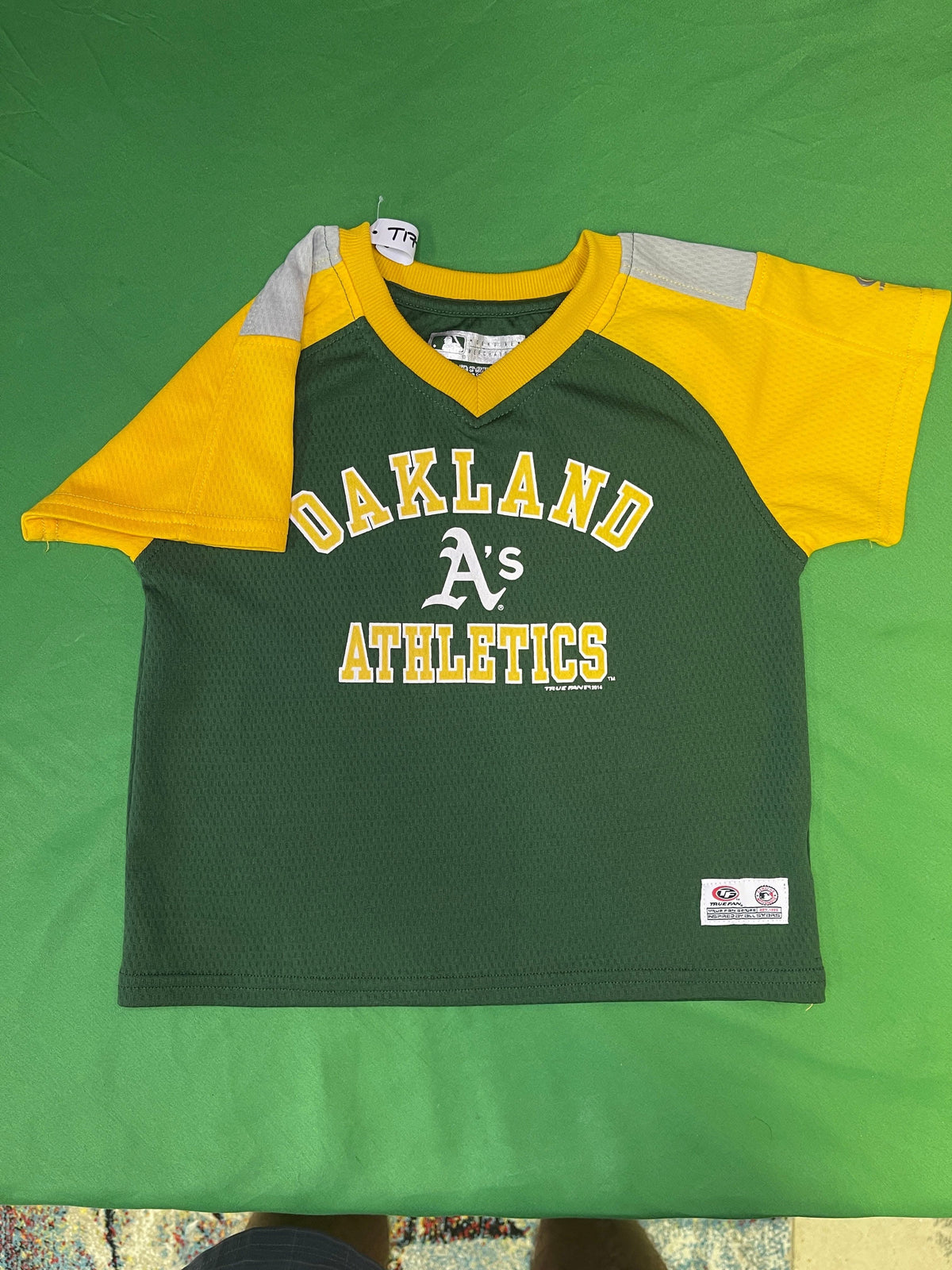 MLB Oakland Athletics A's True Fan Jersey-Style T-Shirt Toddler 4T