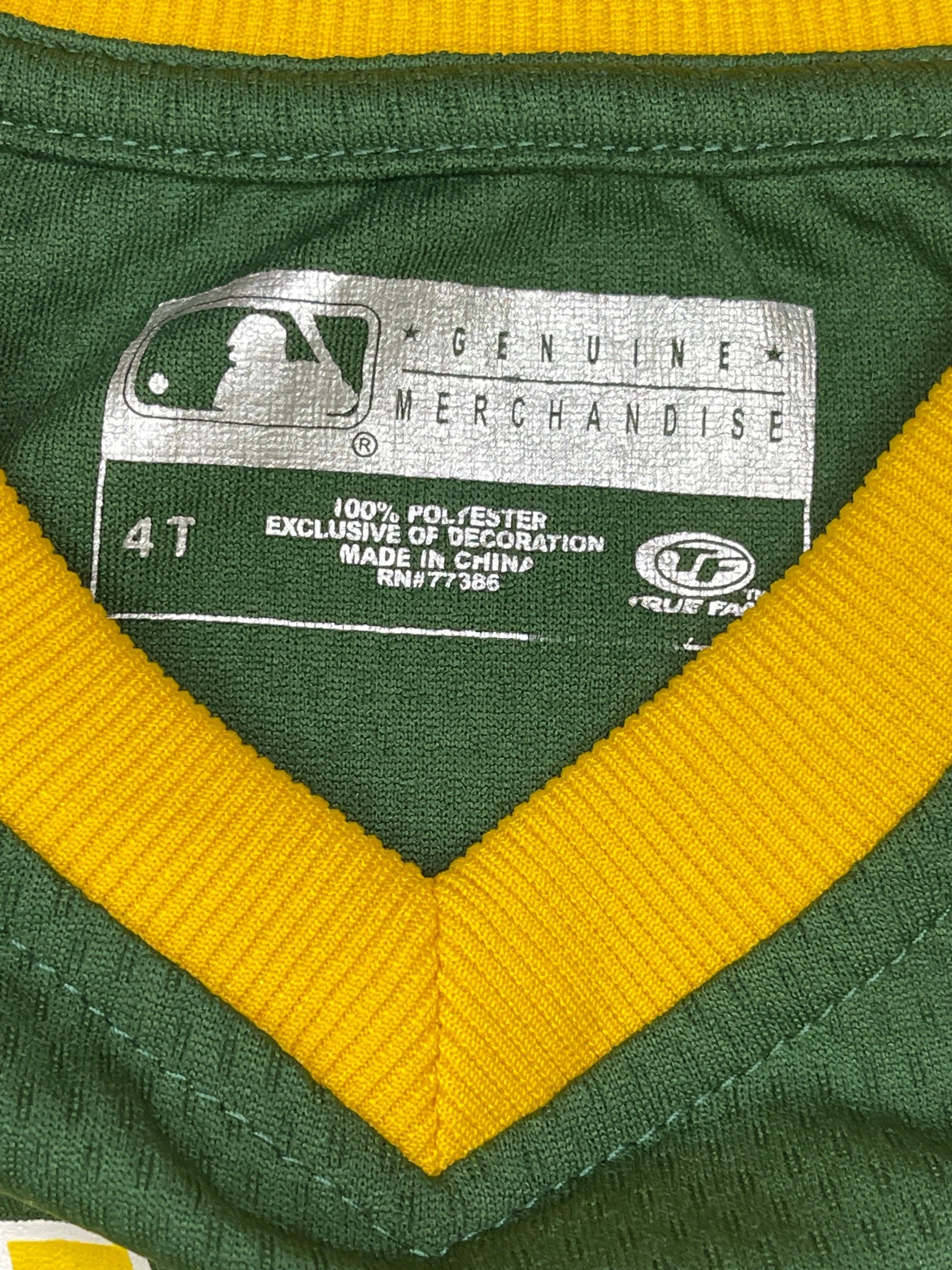 MLB Oakland Athletics A's True Fan Jersey-Style T-Shirt Toddler 4T