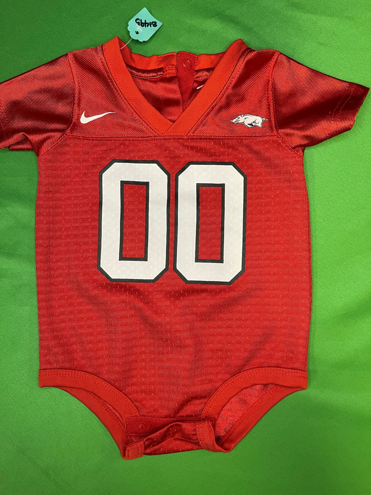 NCAA Arkansas Razorbacks #00 Nike Red Jersey 6-9 Months