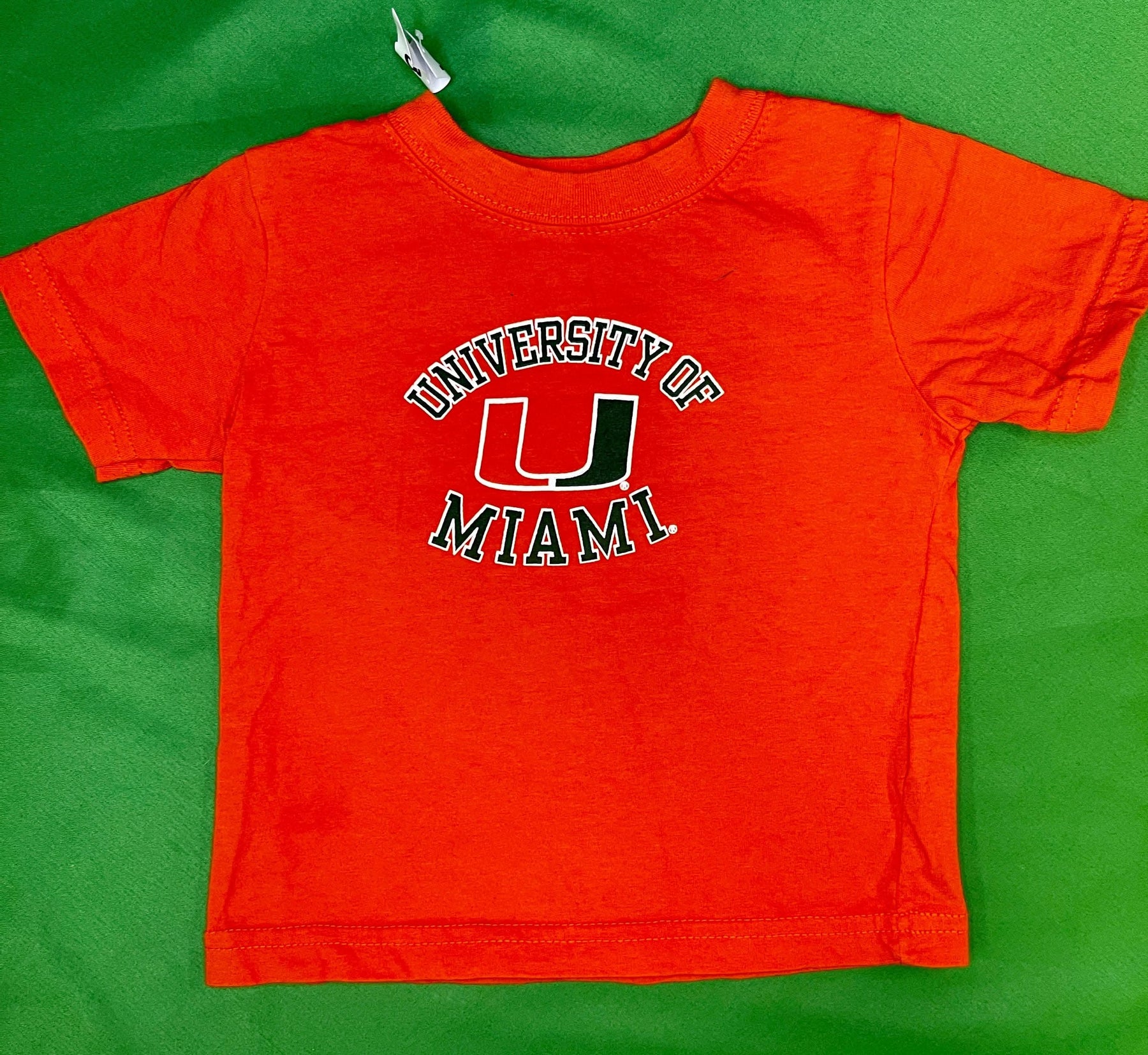 NCAA Miami Hurricanes Bright Orange T-Shirt Infant Baby 12 Months