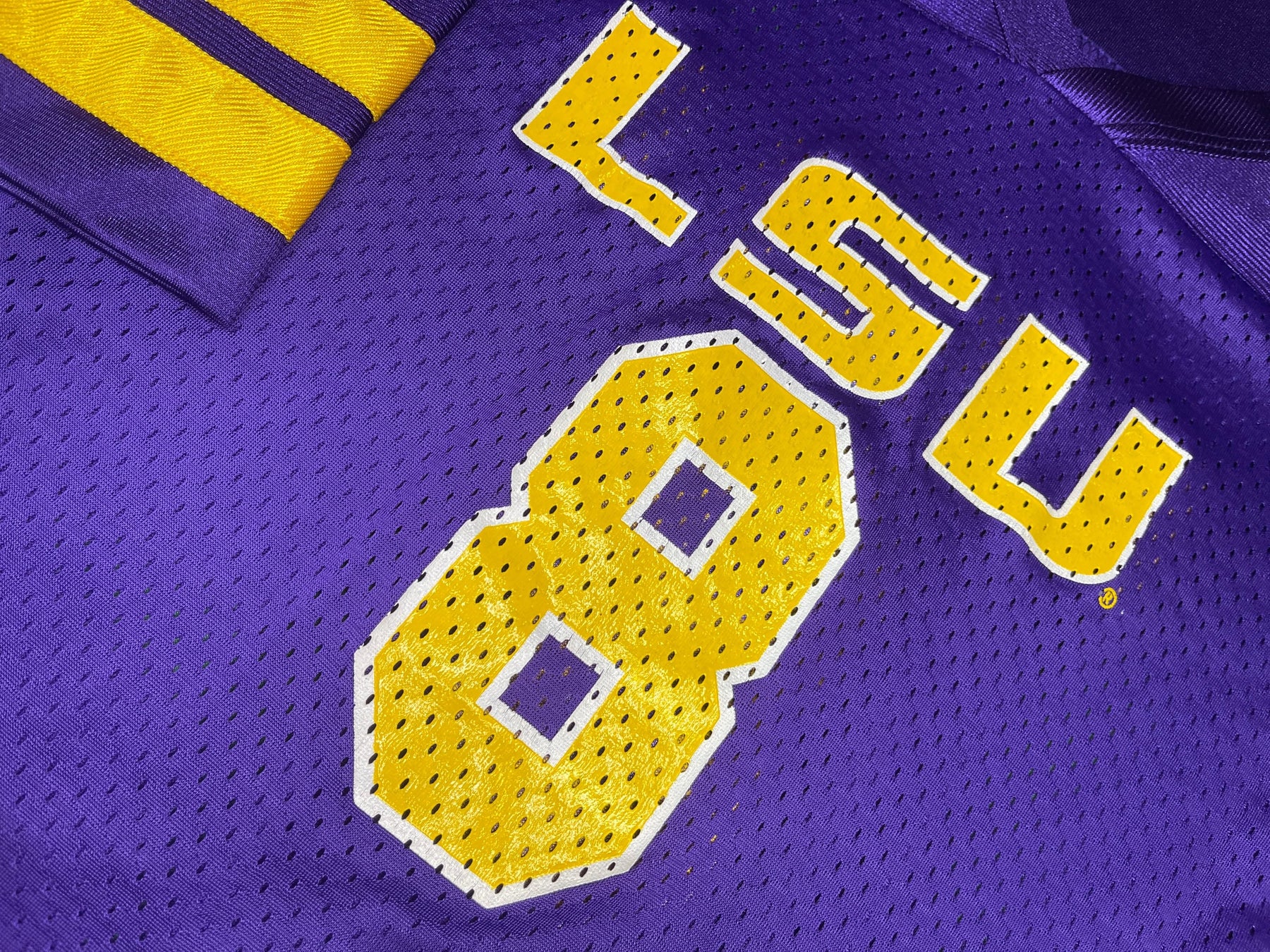 NCAA Louisiana State LSU Tigers Half-Sleeve Jersey Youth Medium 10-12