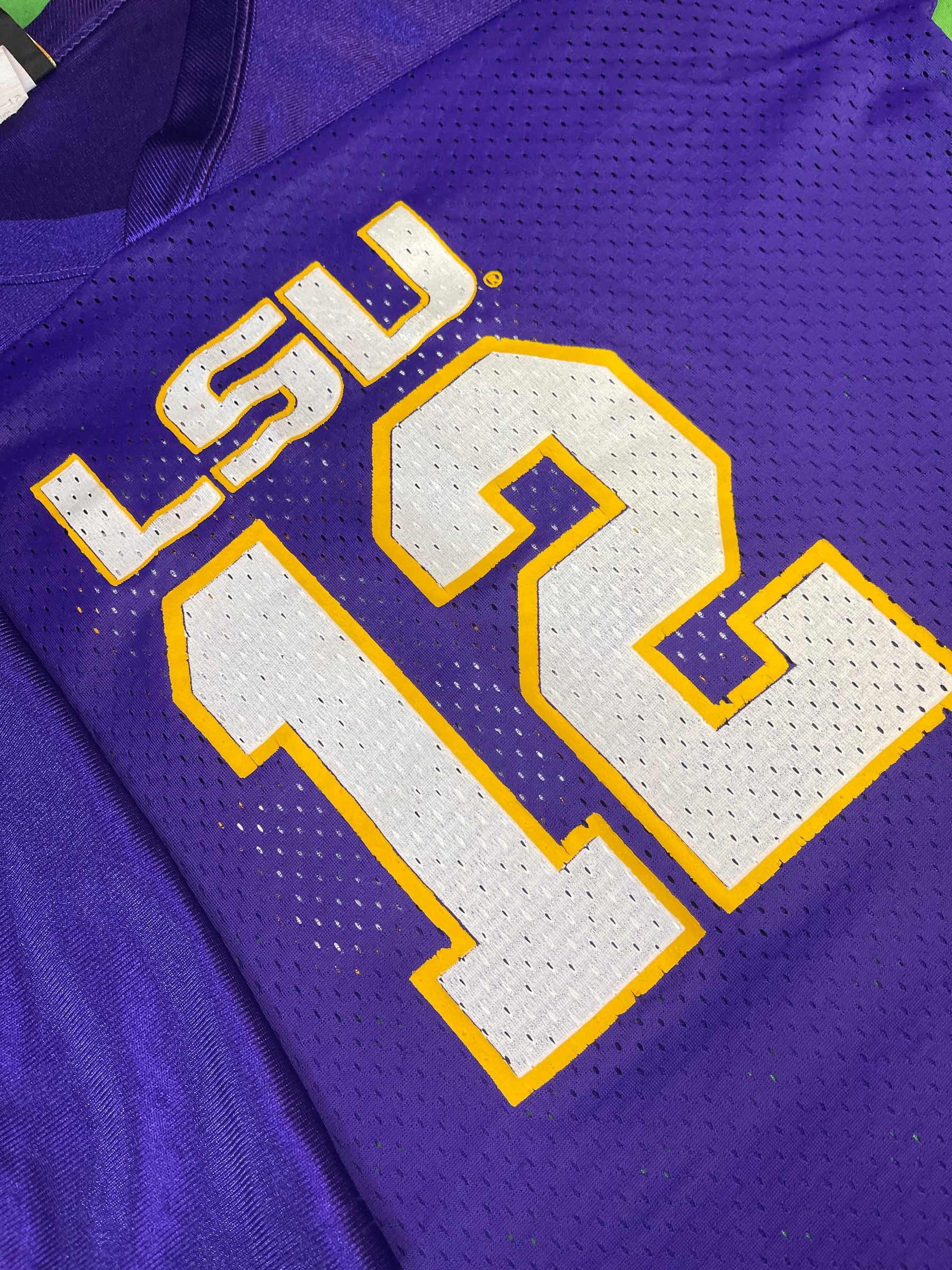 NCAA Louisiana State LSU Tigers Half-Sleeve Jersey Youth Medium 10-12